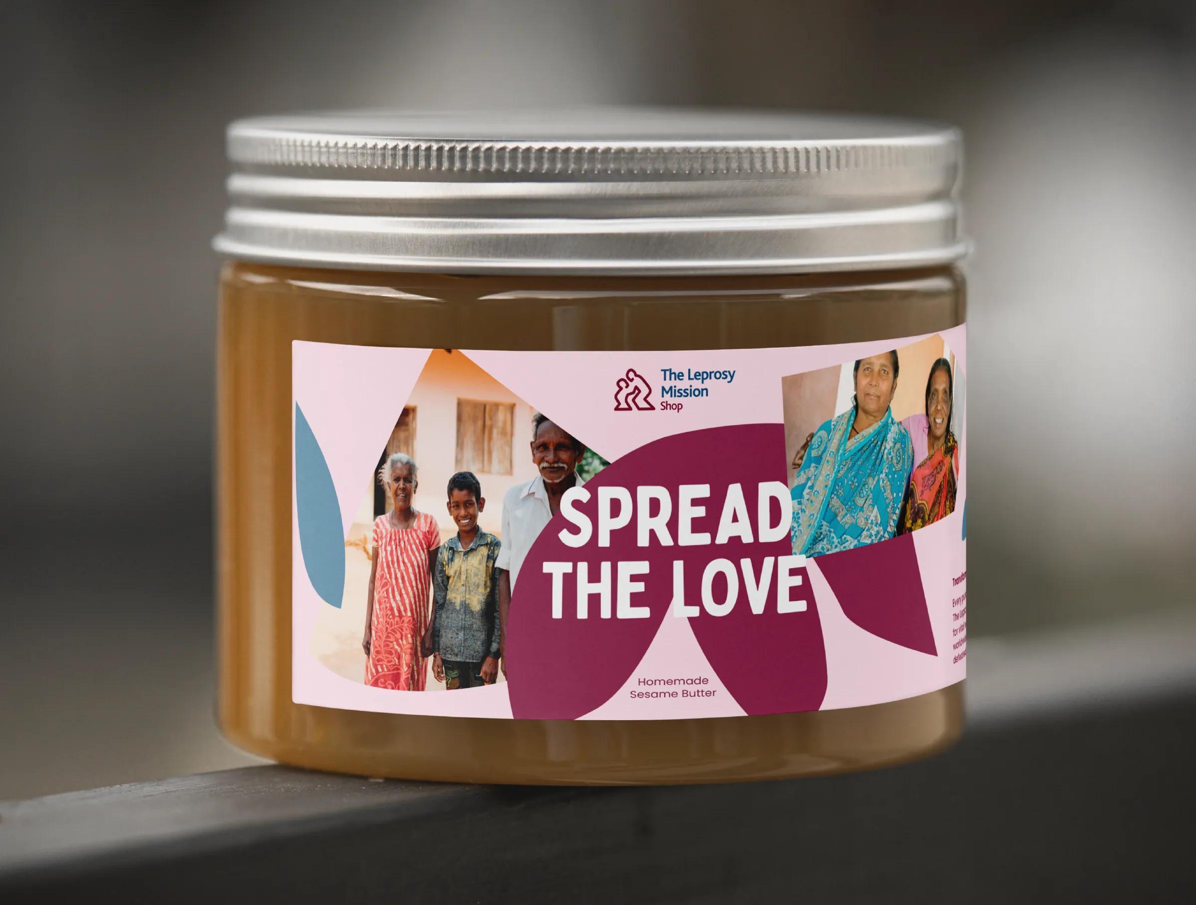Spread packaging for the leprosy mission shop