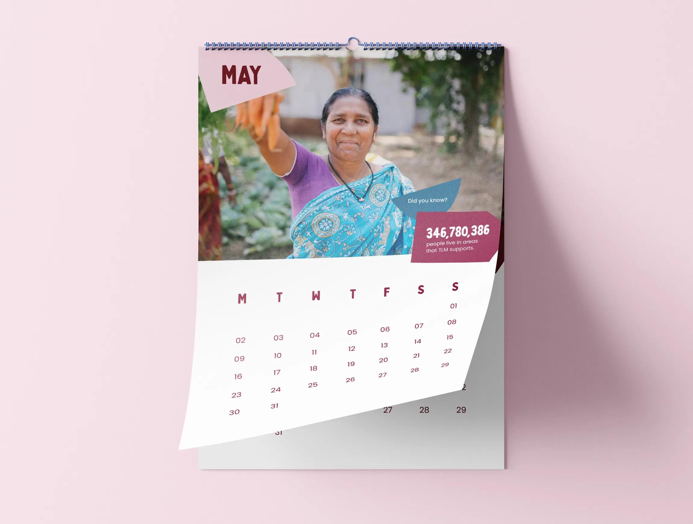 Calendar for the leprosy mission shop