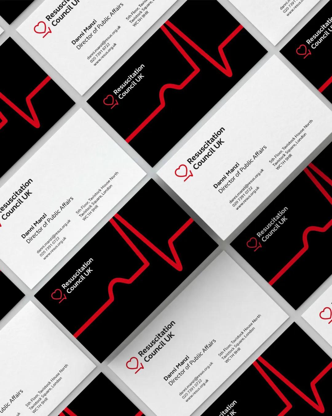 Business cards for staff of resuscitation council uk