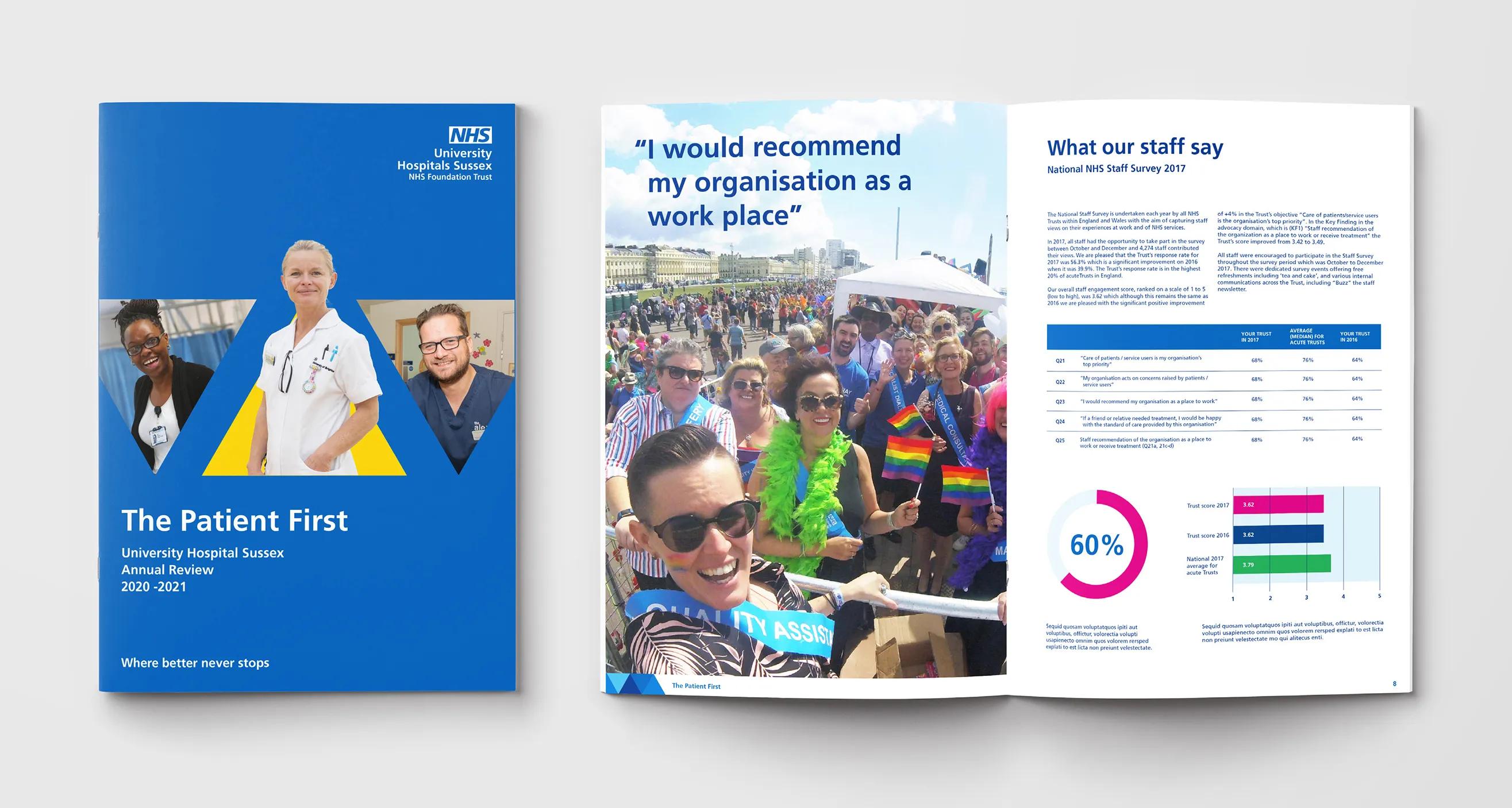 Brochure for their annual review