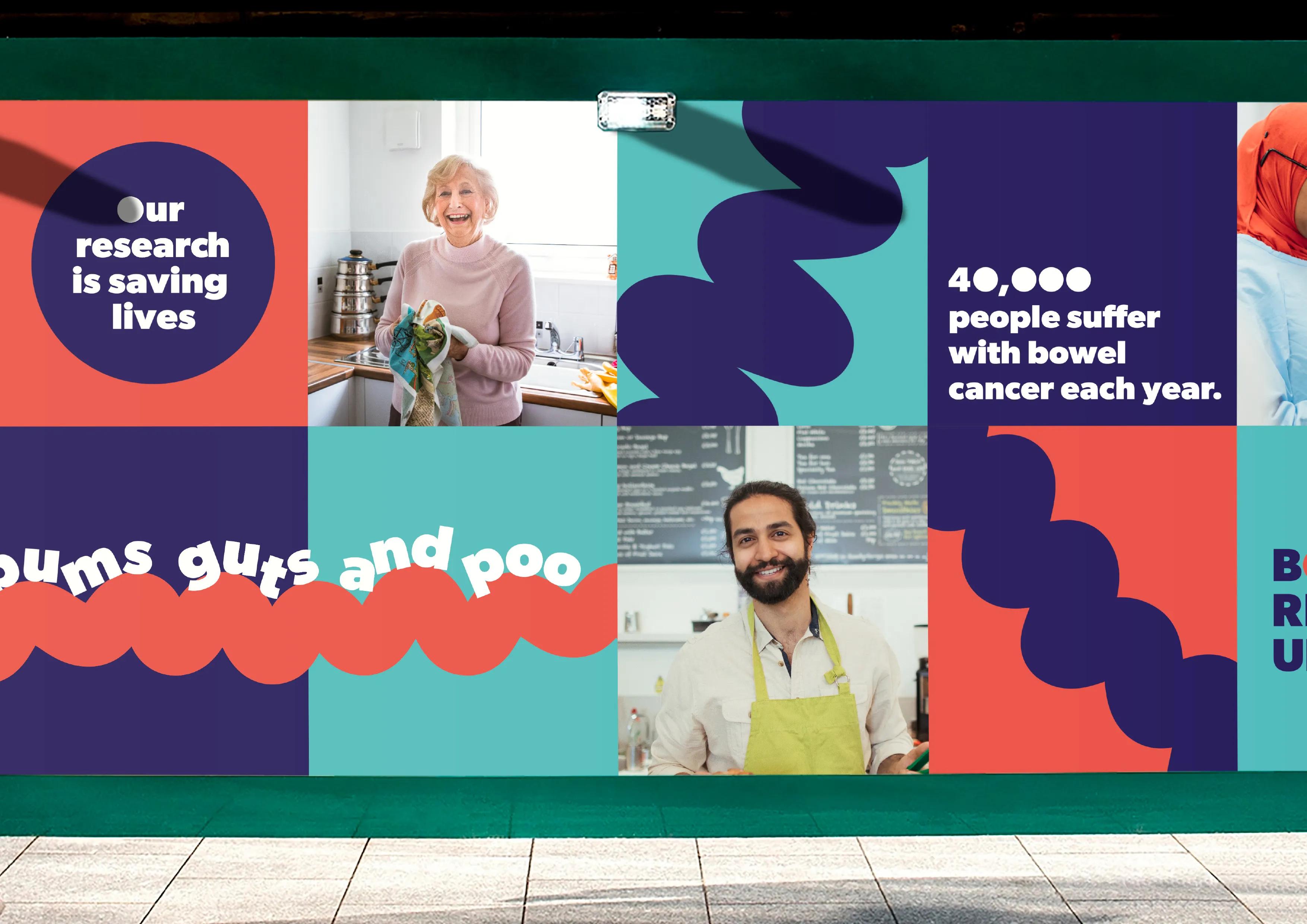 Bowel advertising on a wall