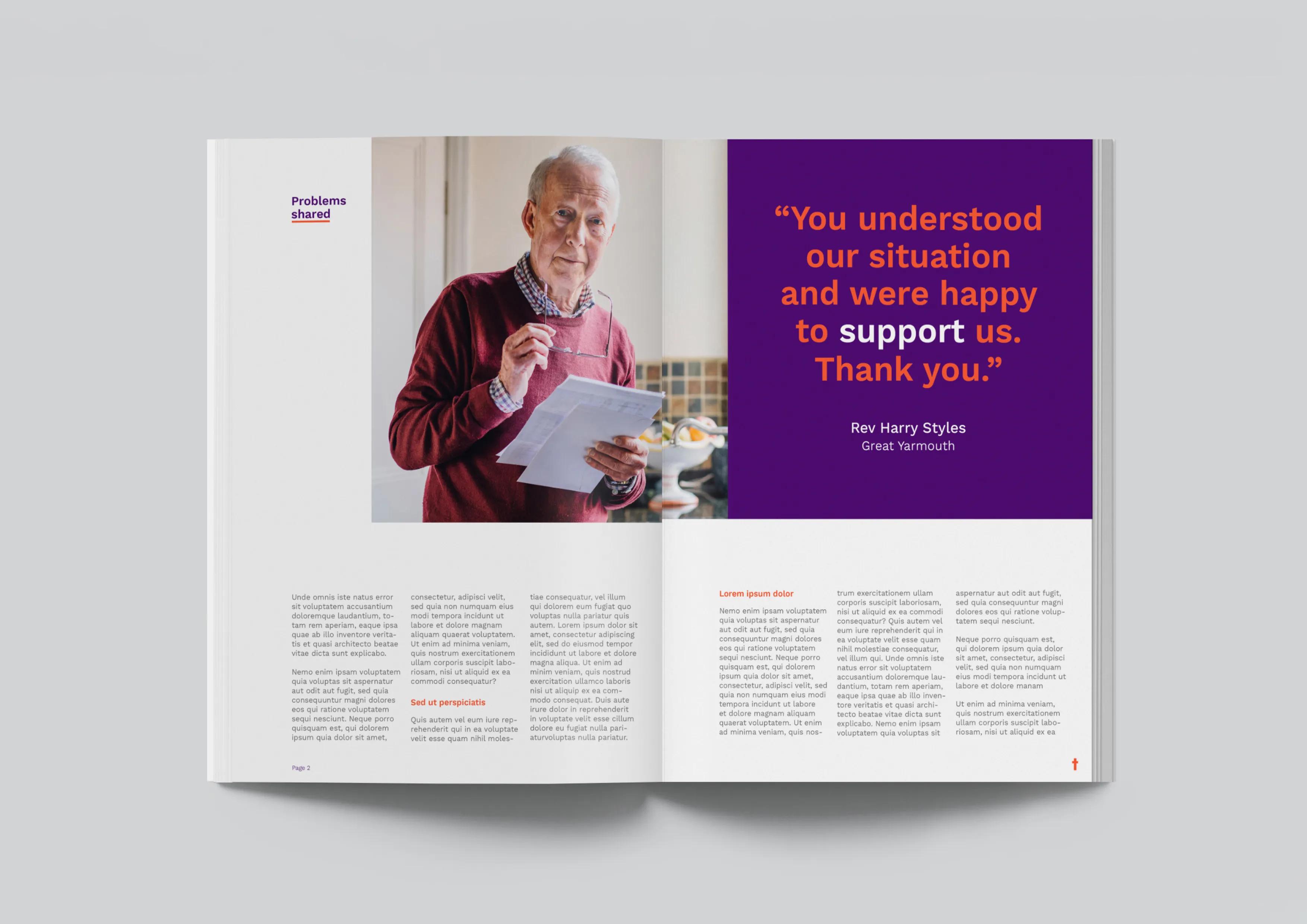 Clergy support Trust editorial spread