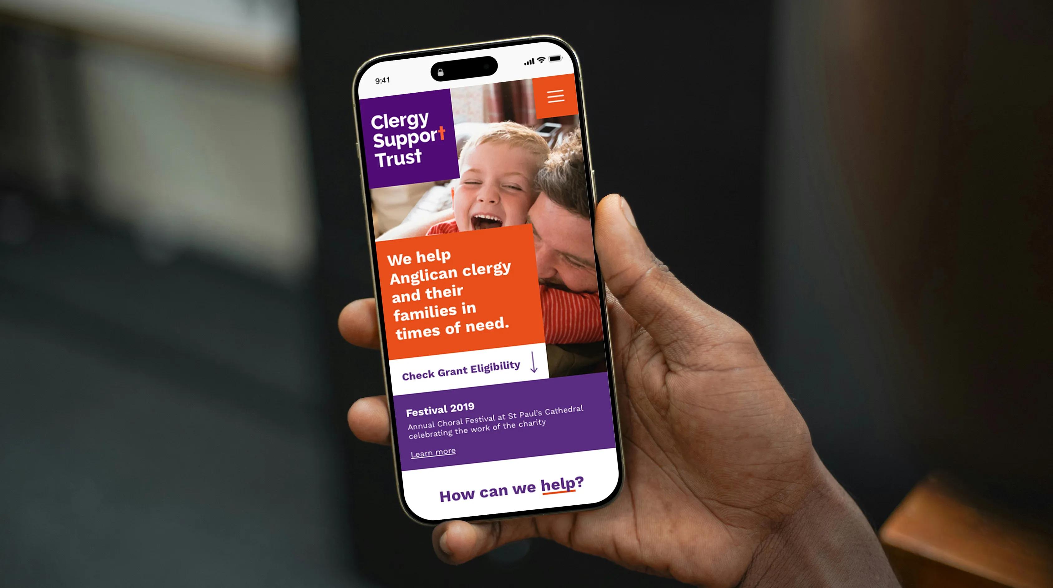 Website shown on phone