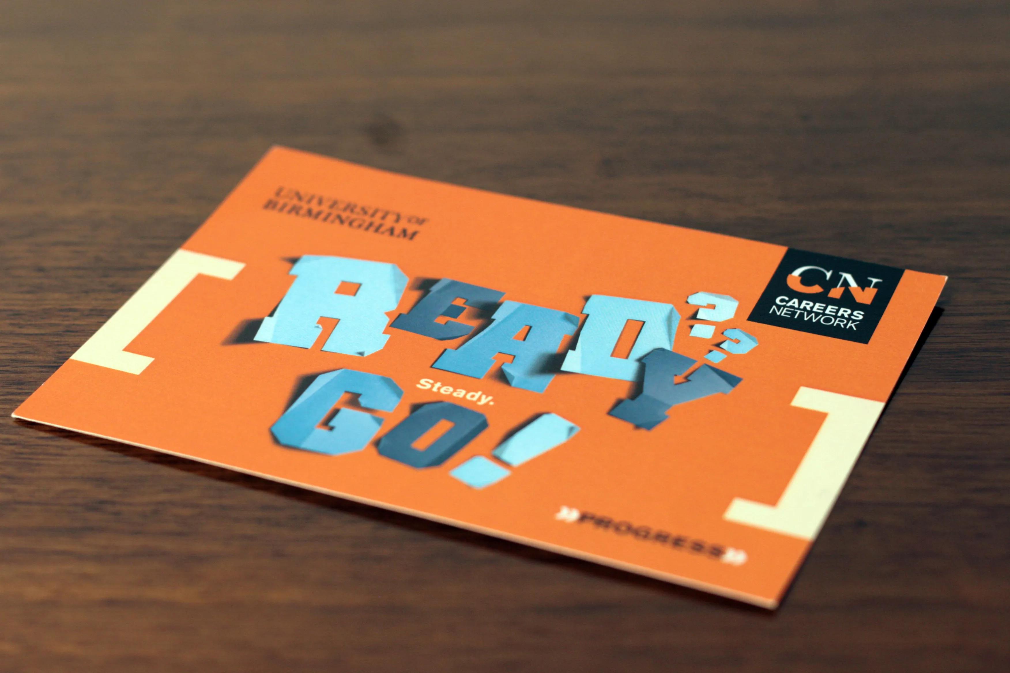 Careers network for university of Birmingham postcard