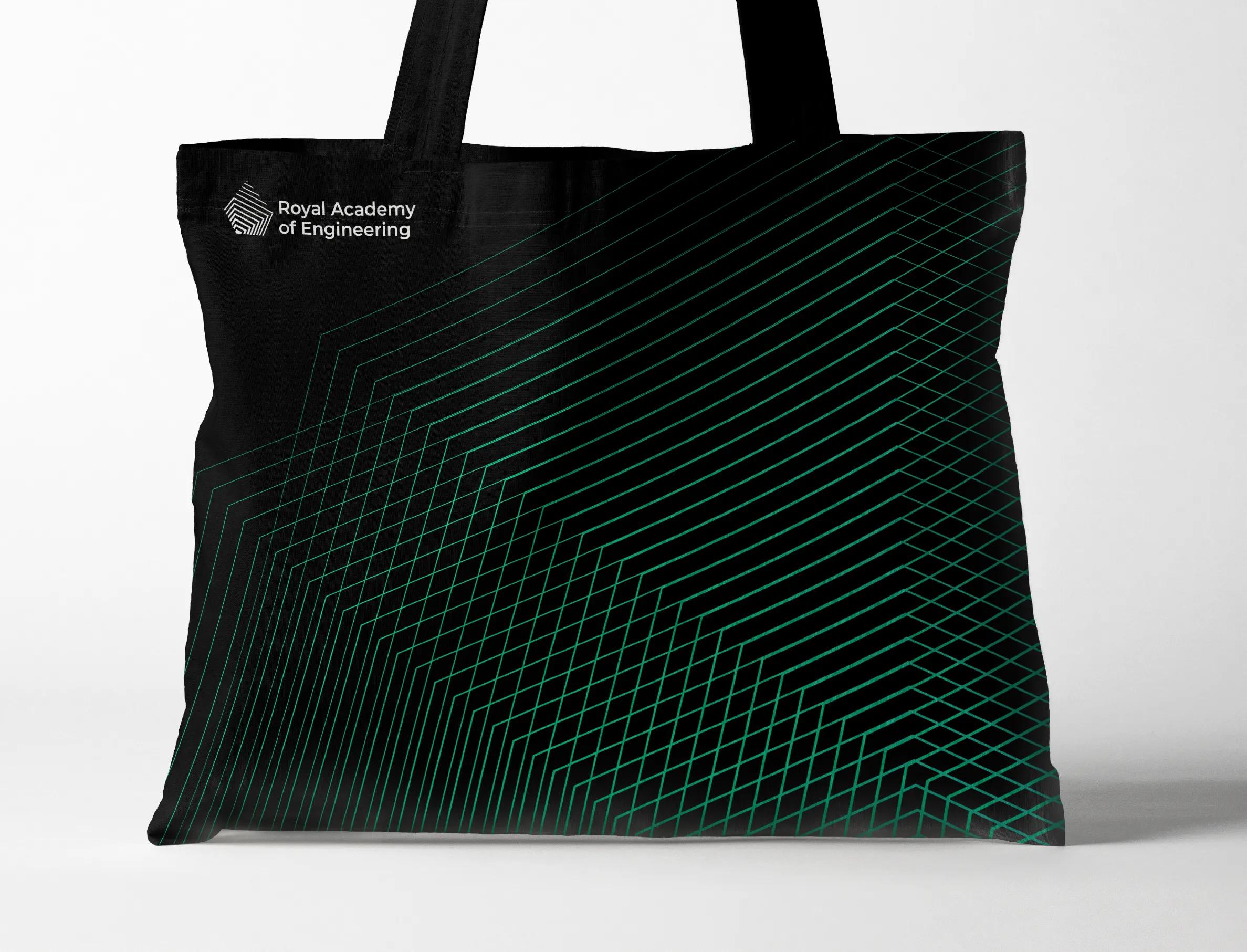 Tote bag with the RAE pattern