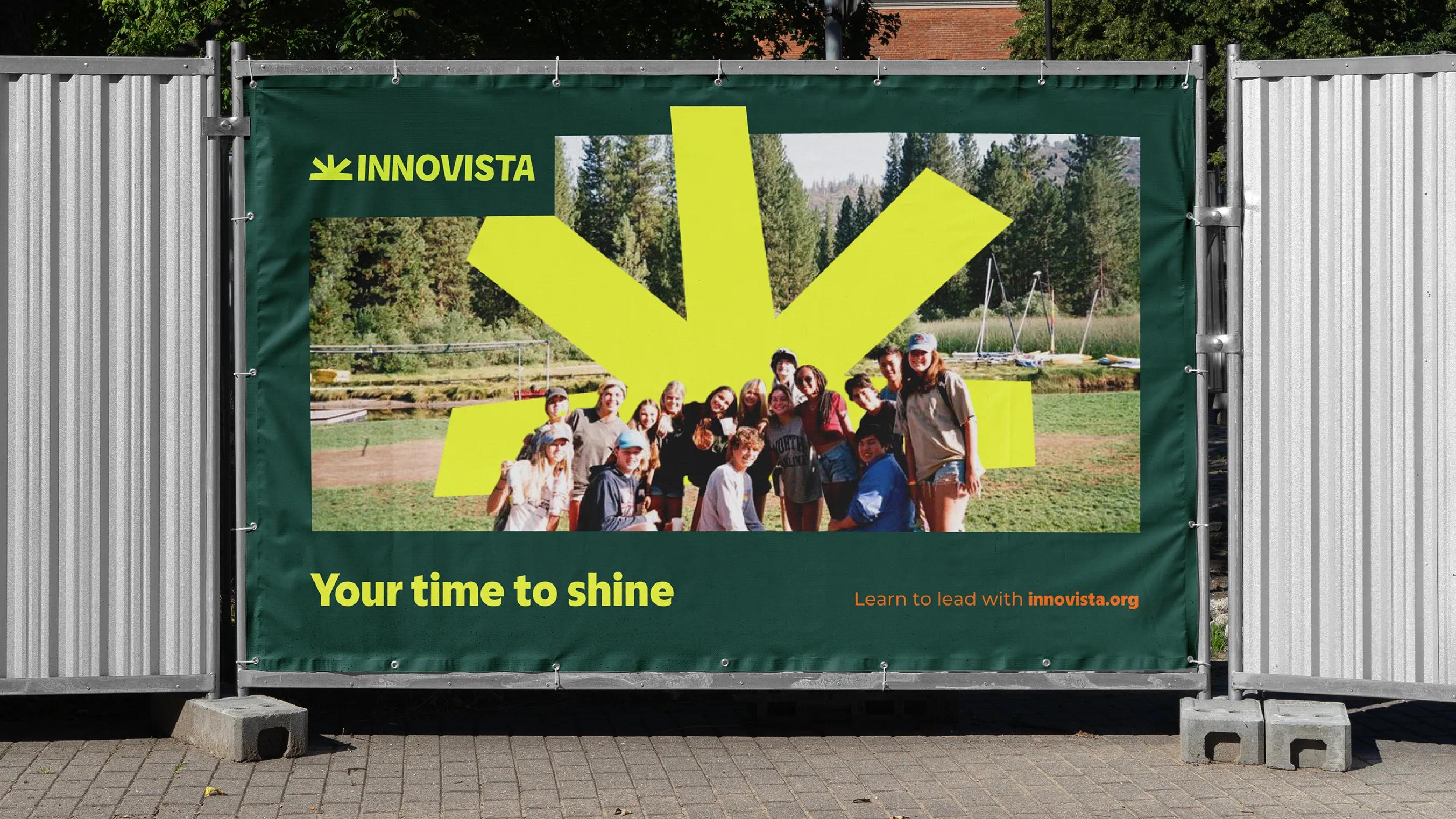 Banner showing innovista leaders with the caption 'your time to shine'