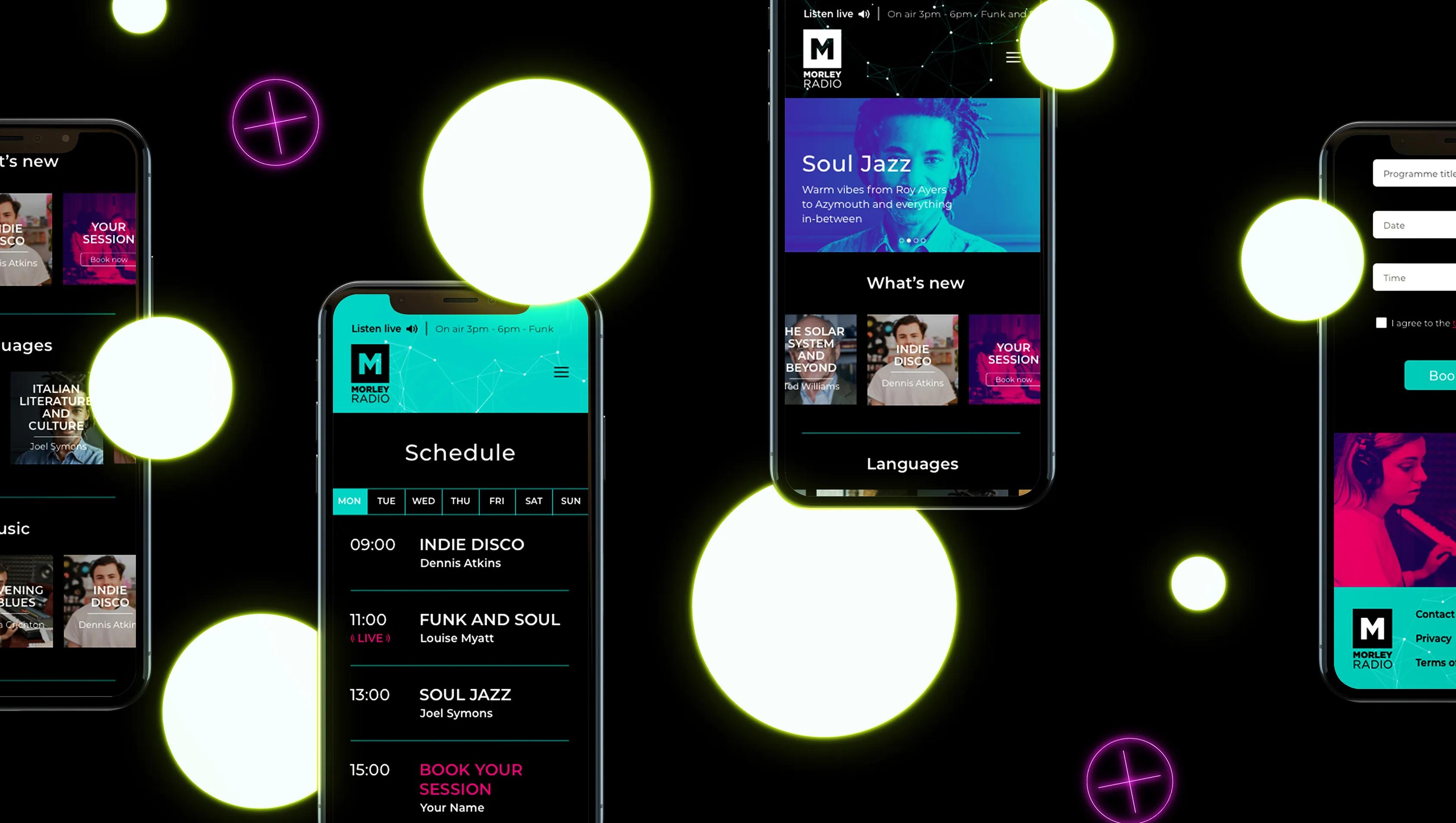 website shown on iphones