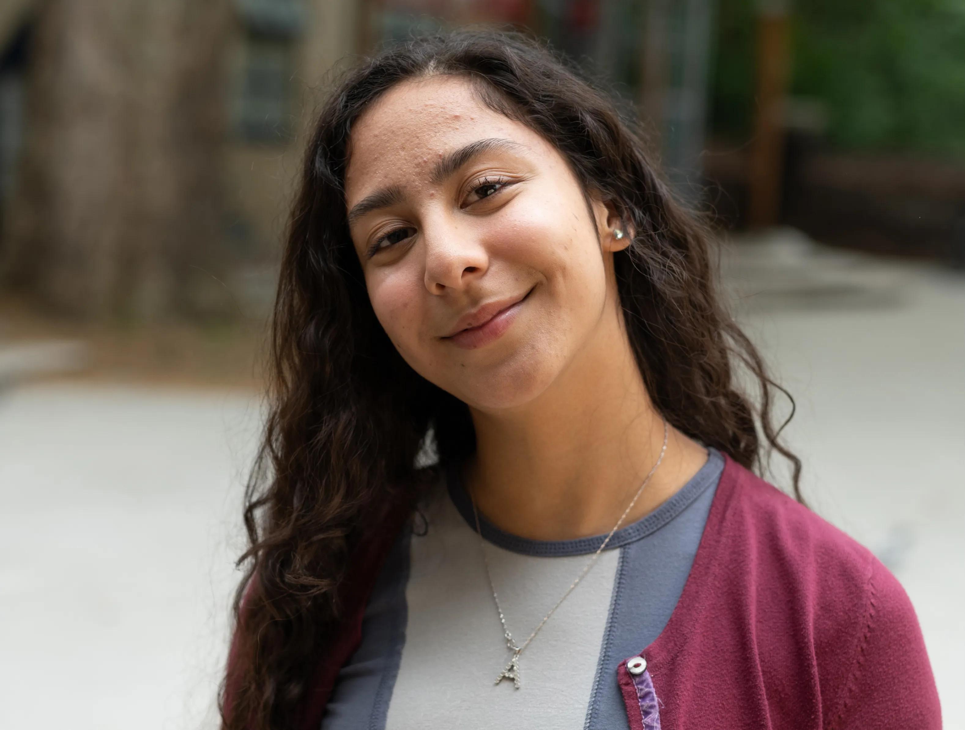 girl smiling at the camera