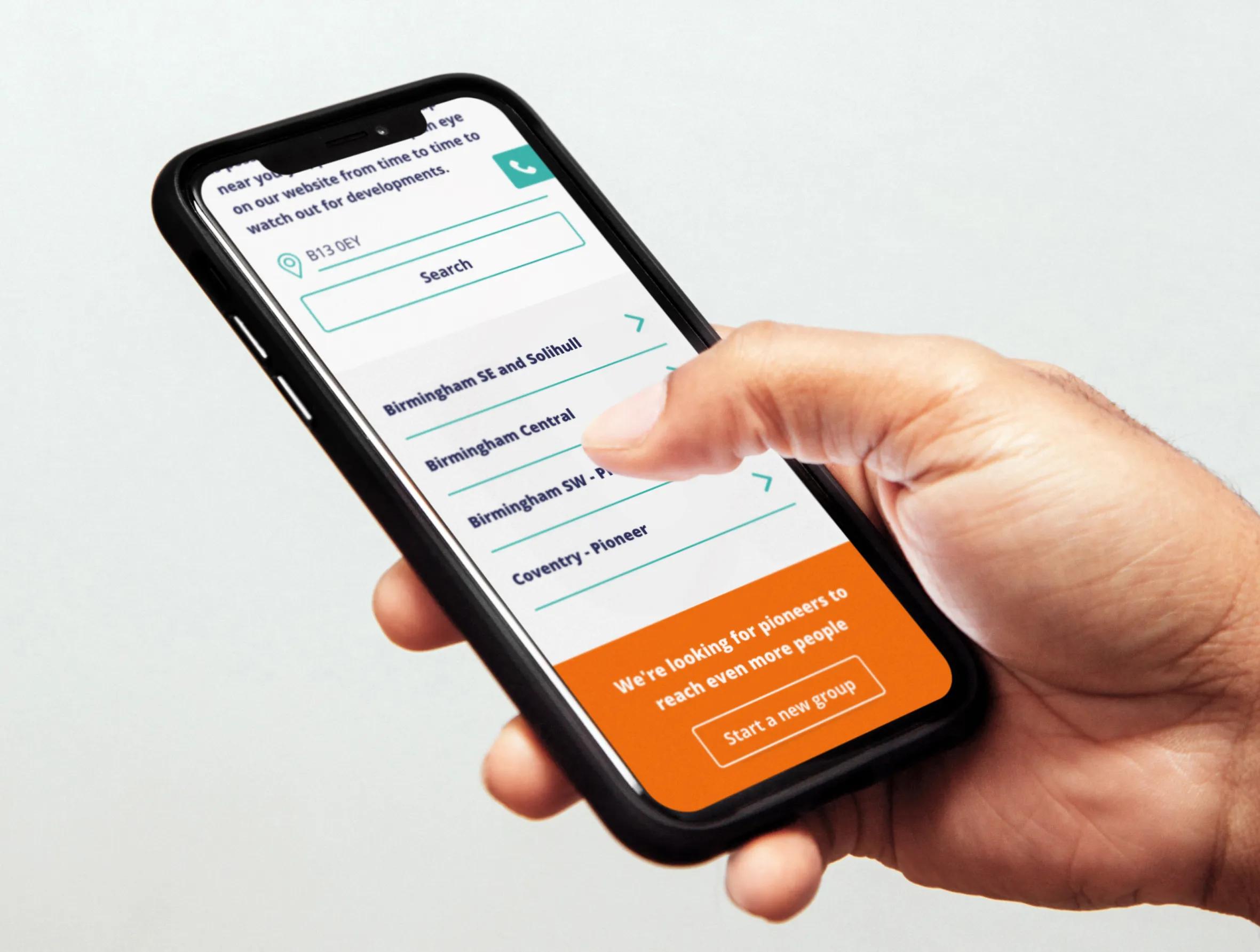 Readeasy website displayed on a mobile