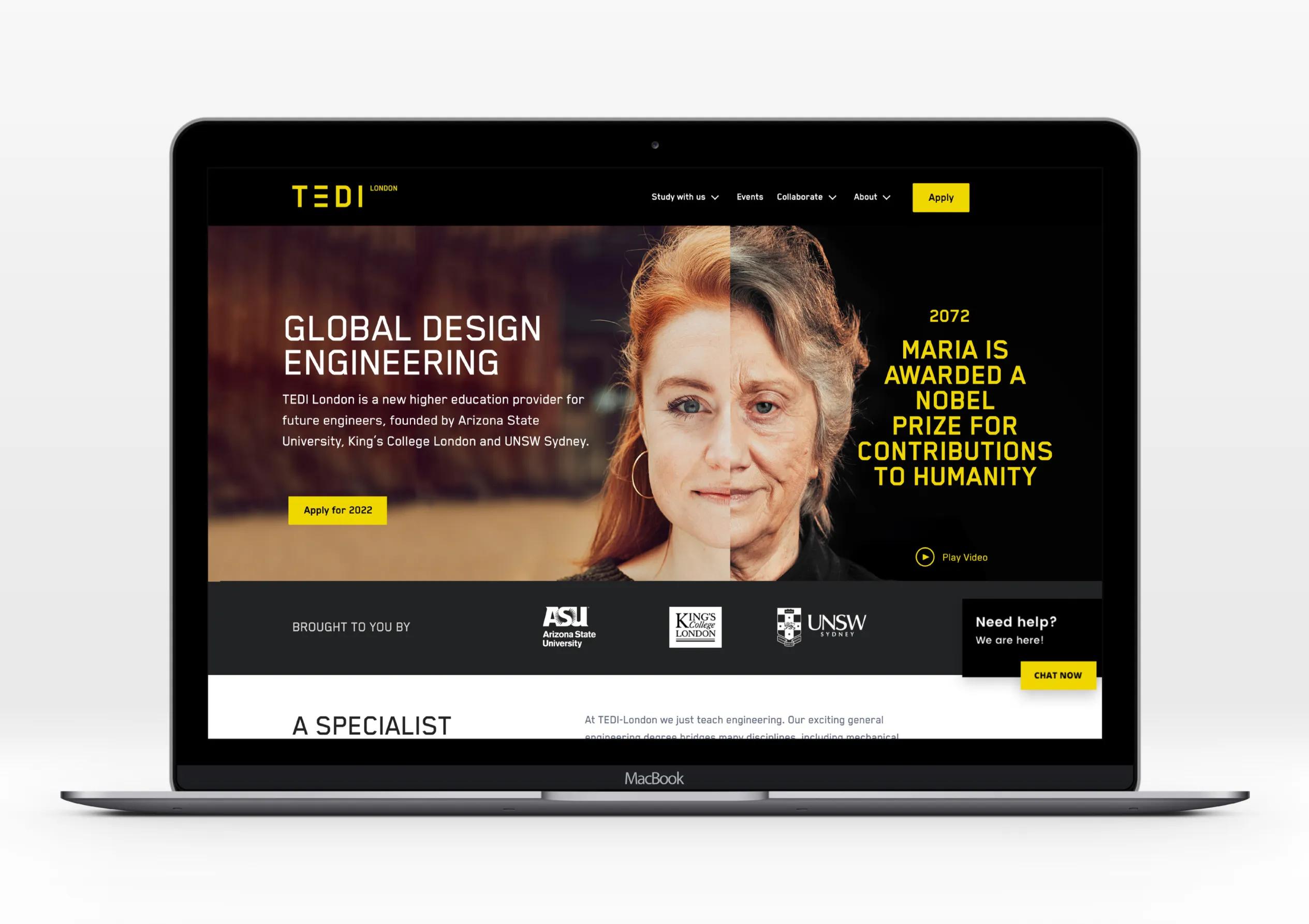 TEDI website homepage banner