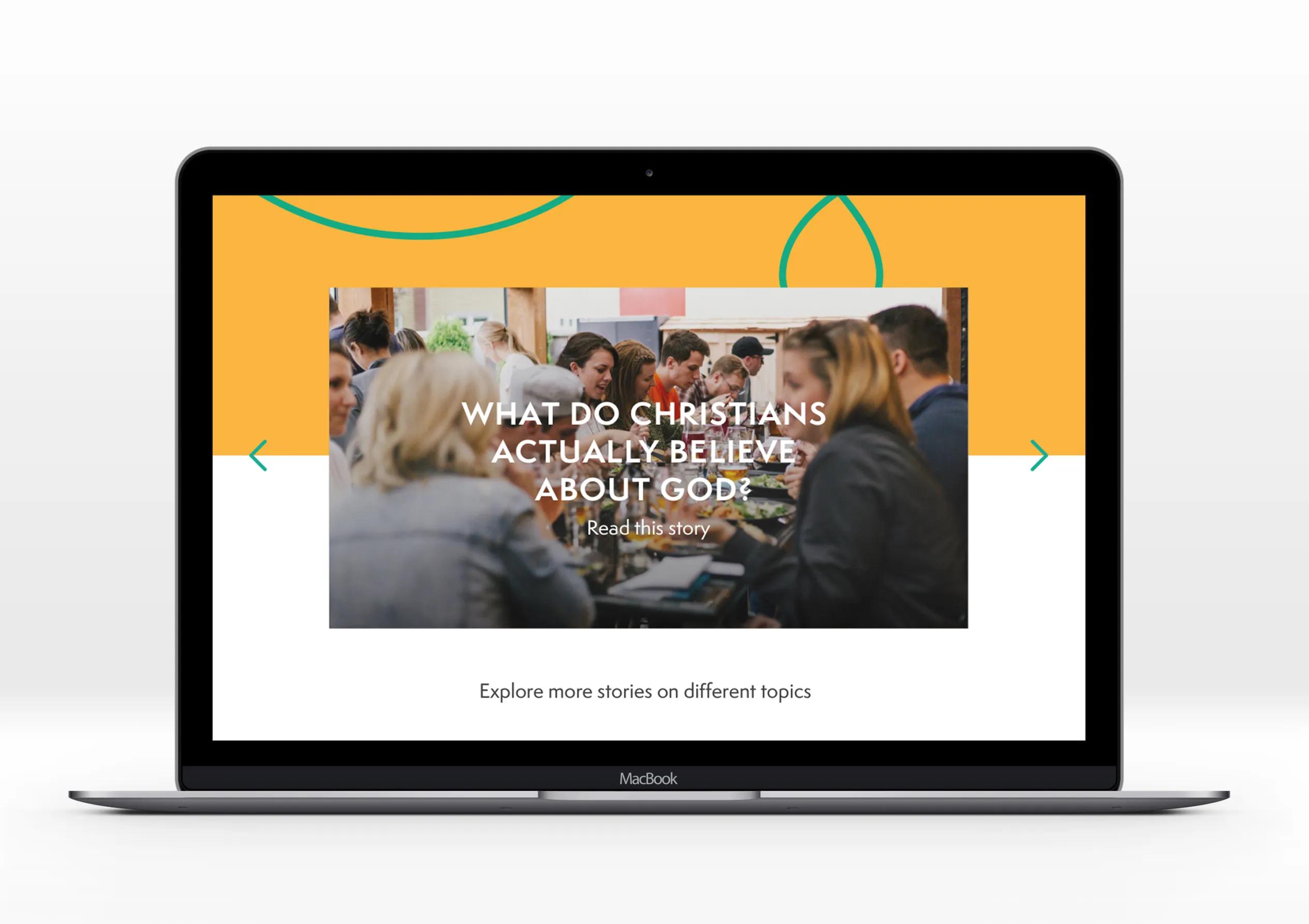 Website homepage section