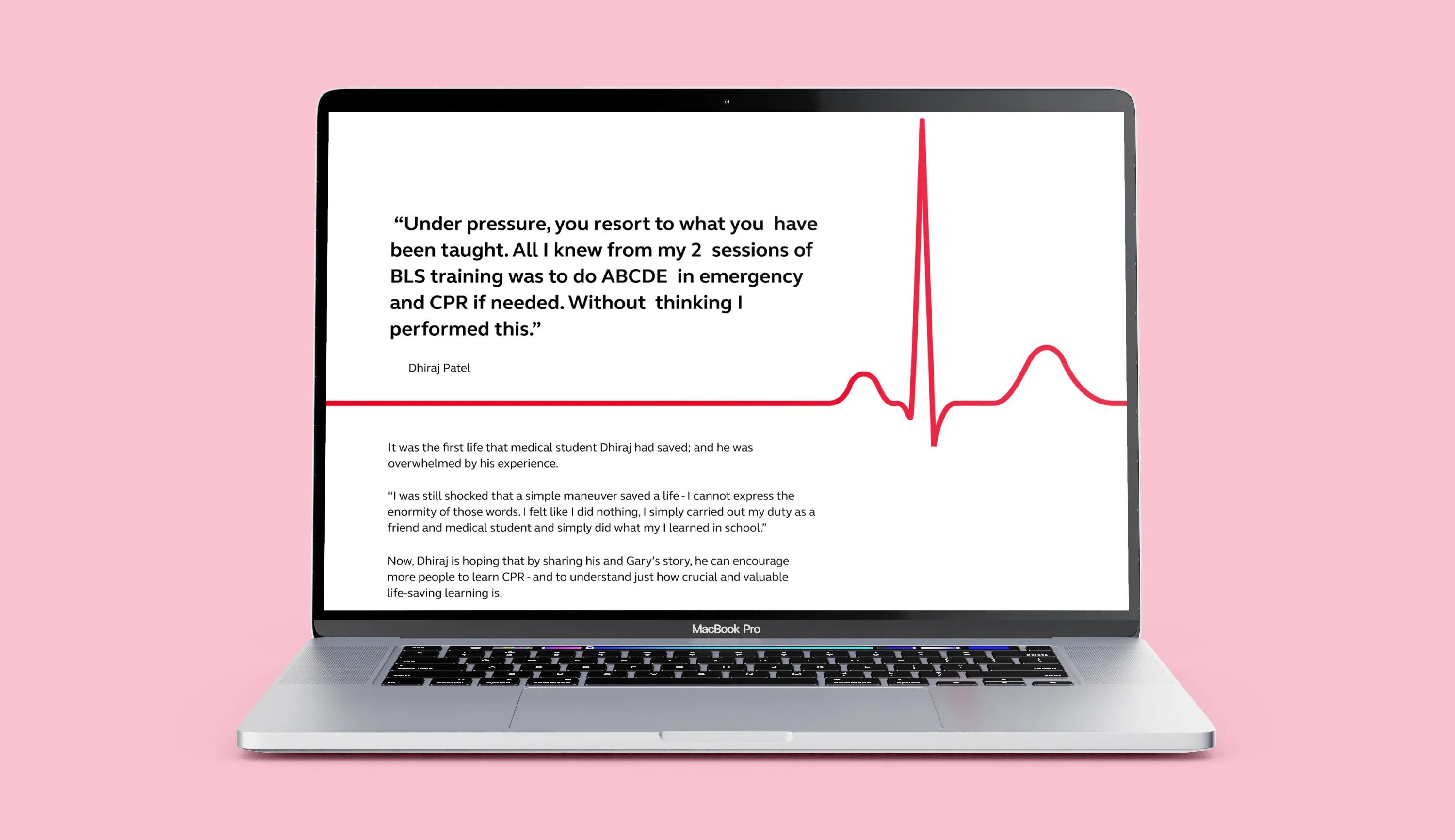 Website mockup on laptop