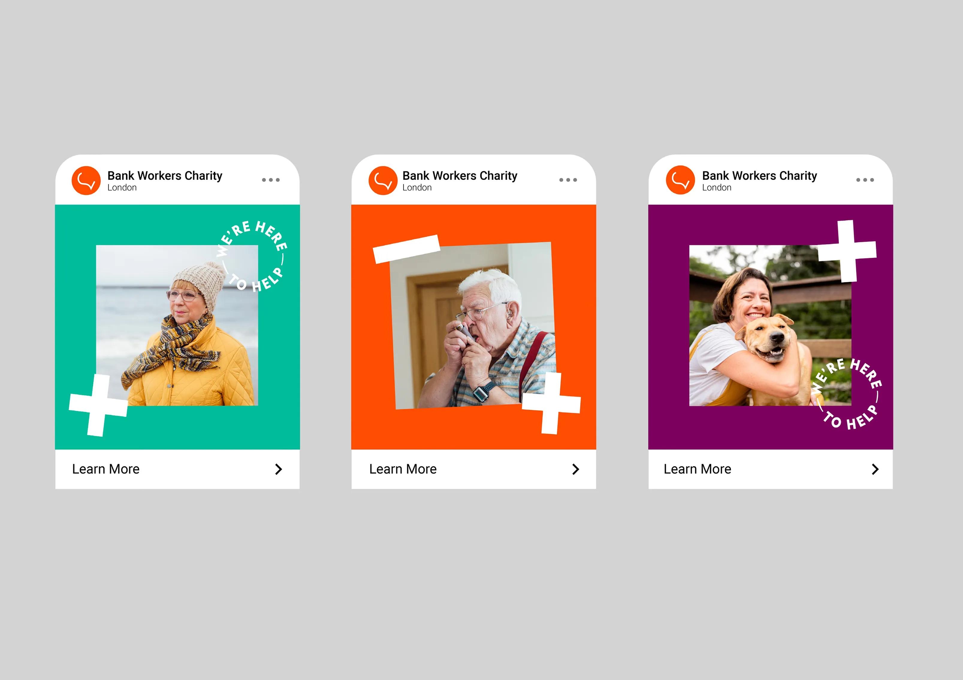 Set of three instagram posts