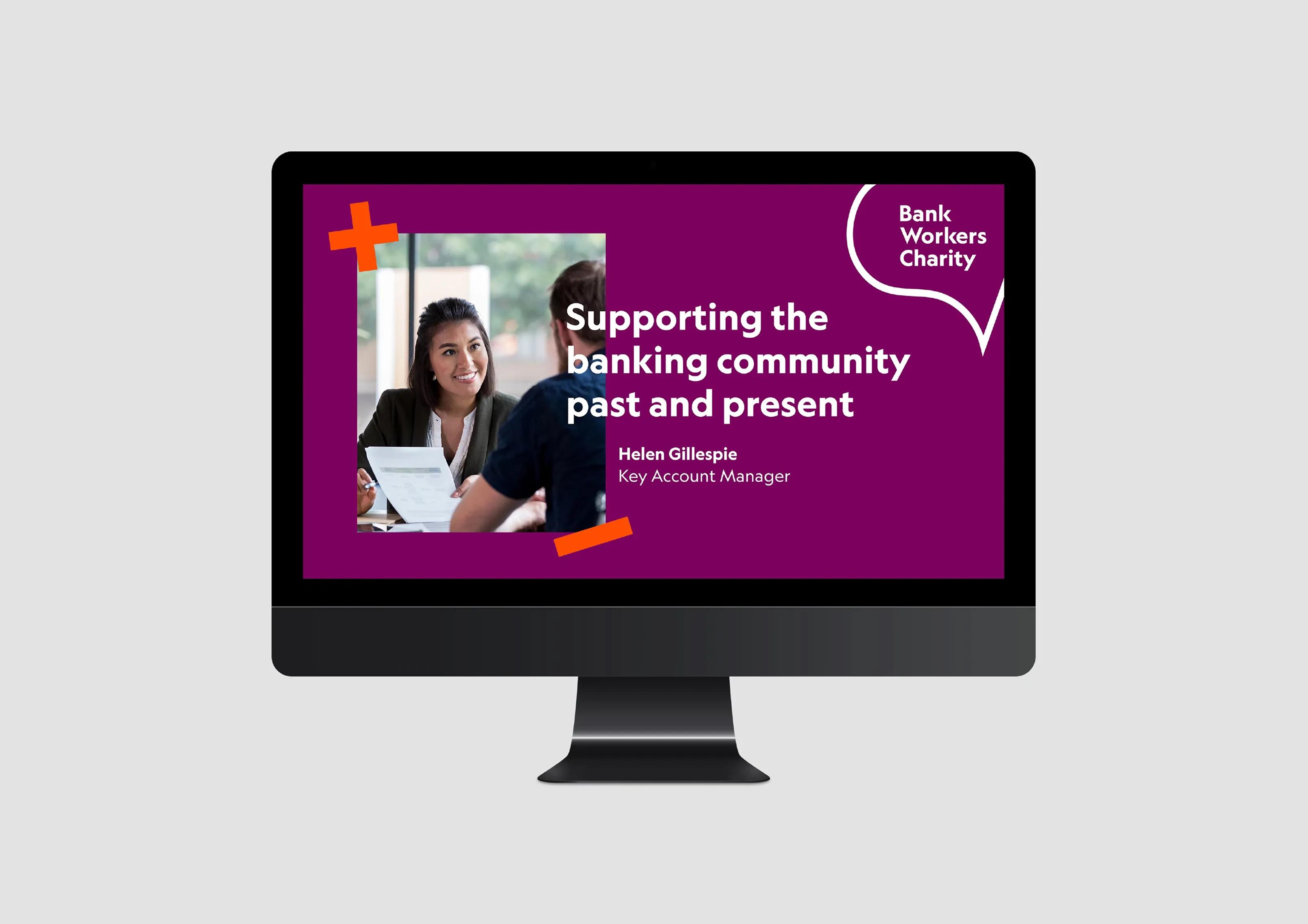Powerpoint presentation on desktop