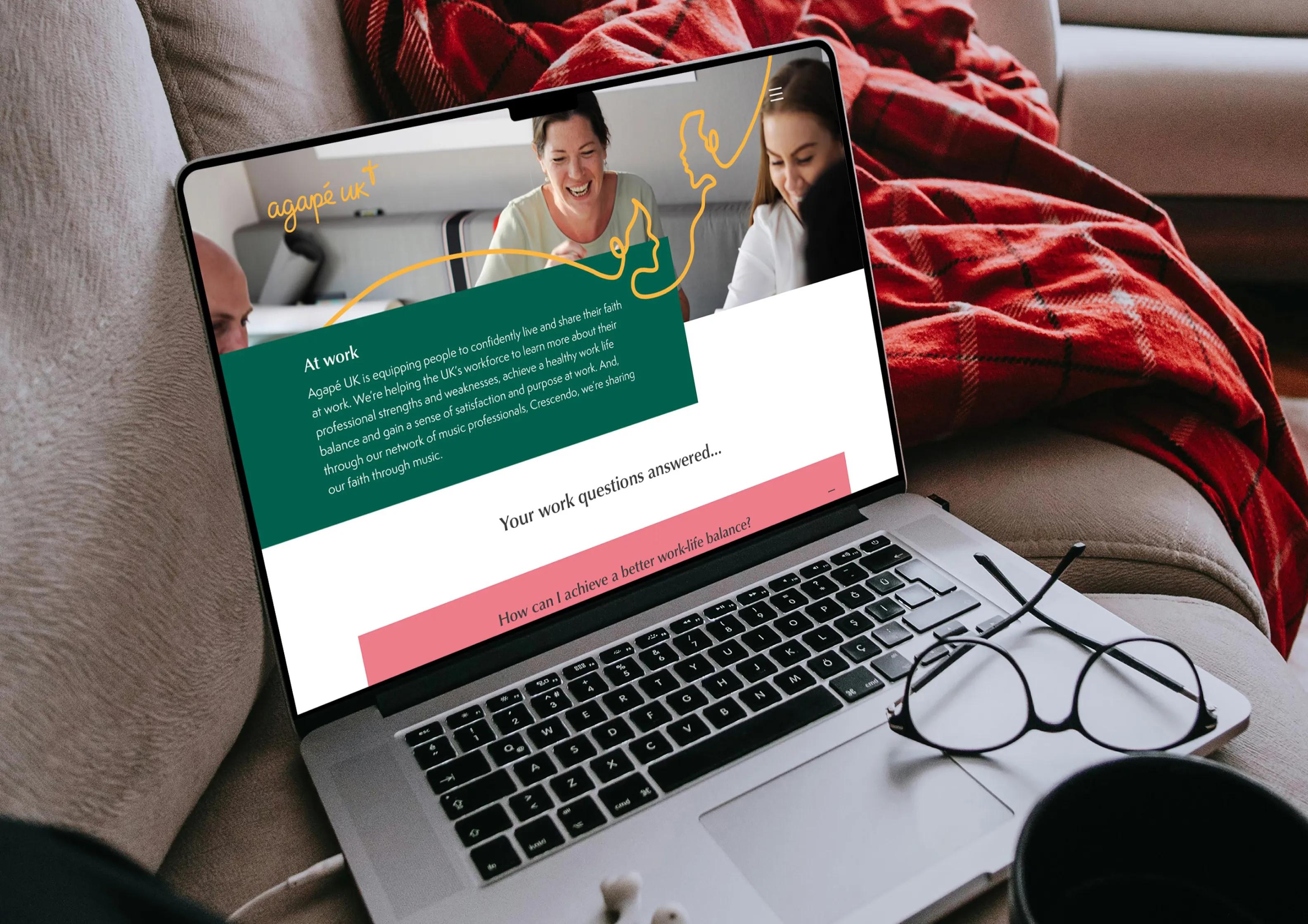 agape website landing page