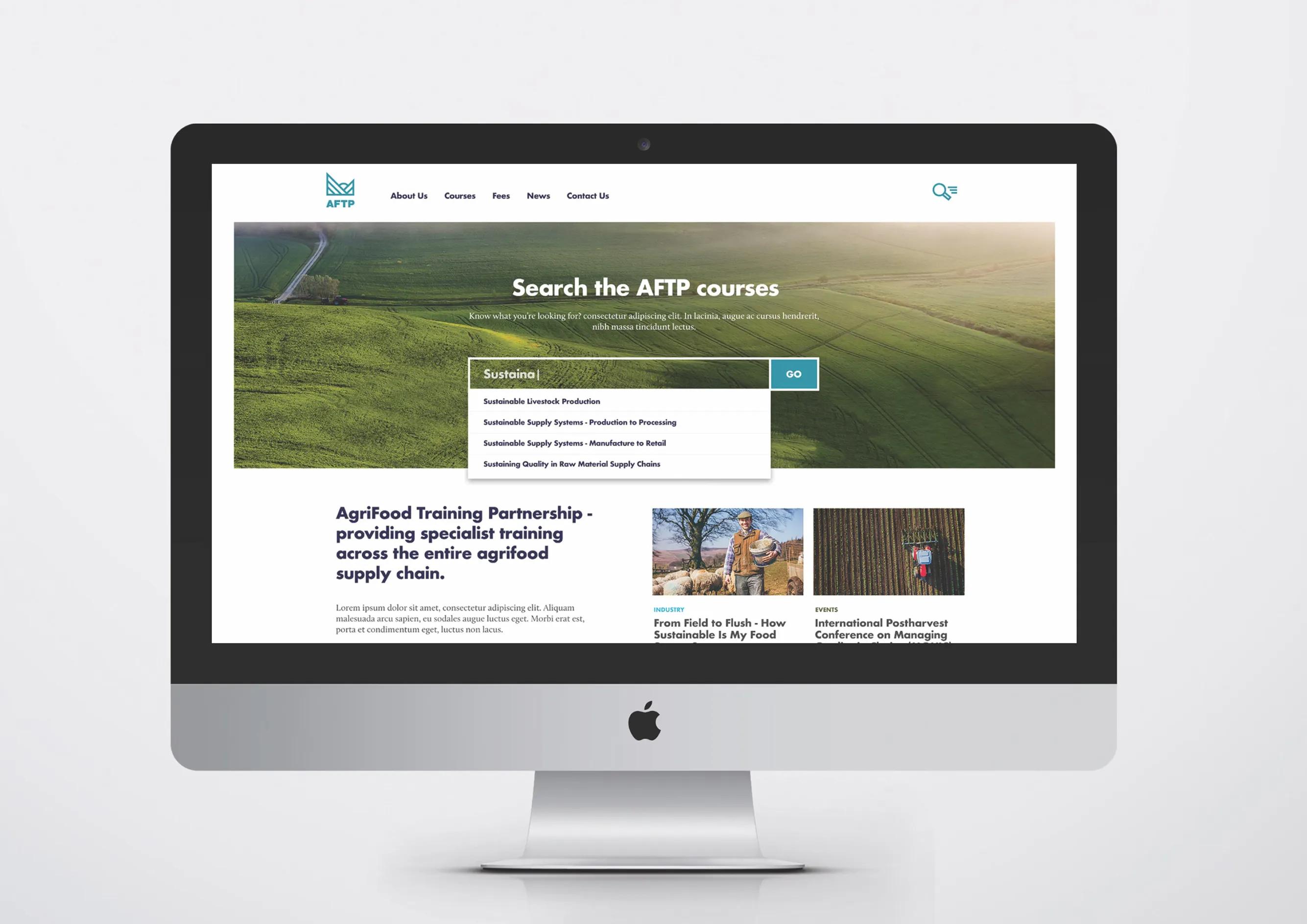 website search function shown on mac