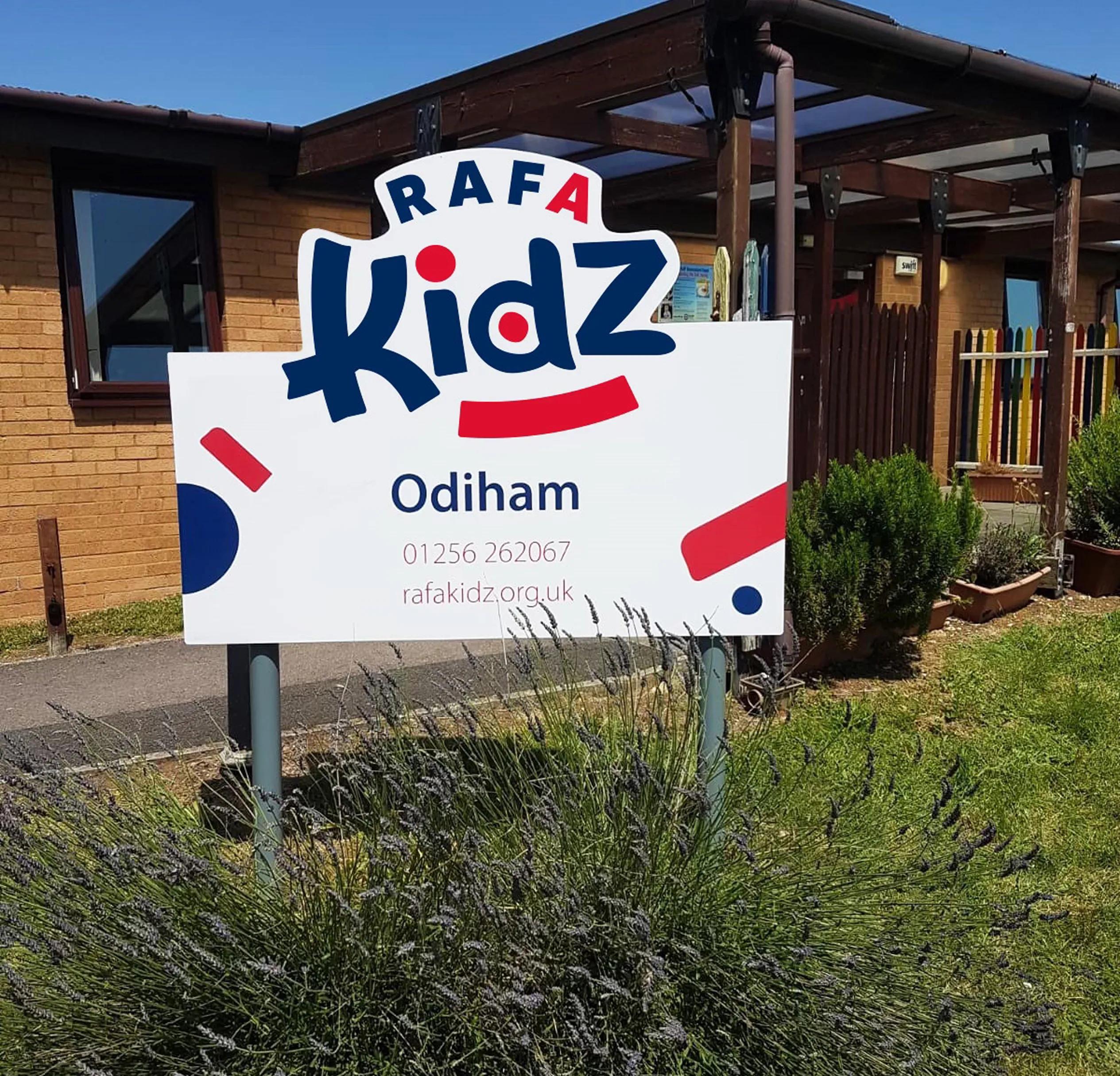 RAF Kidz signage