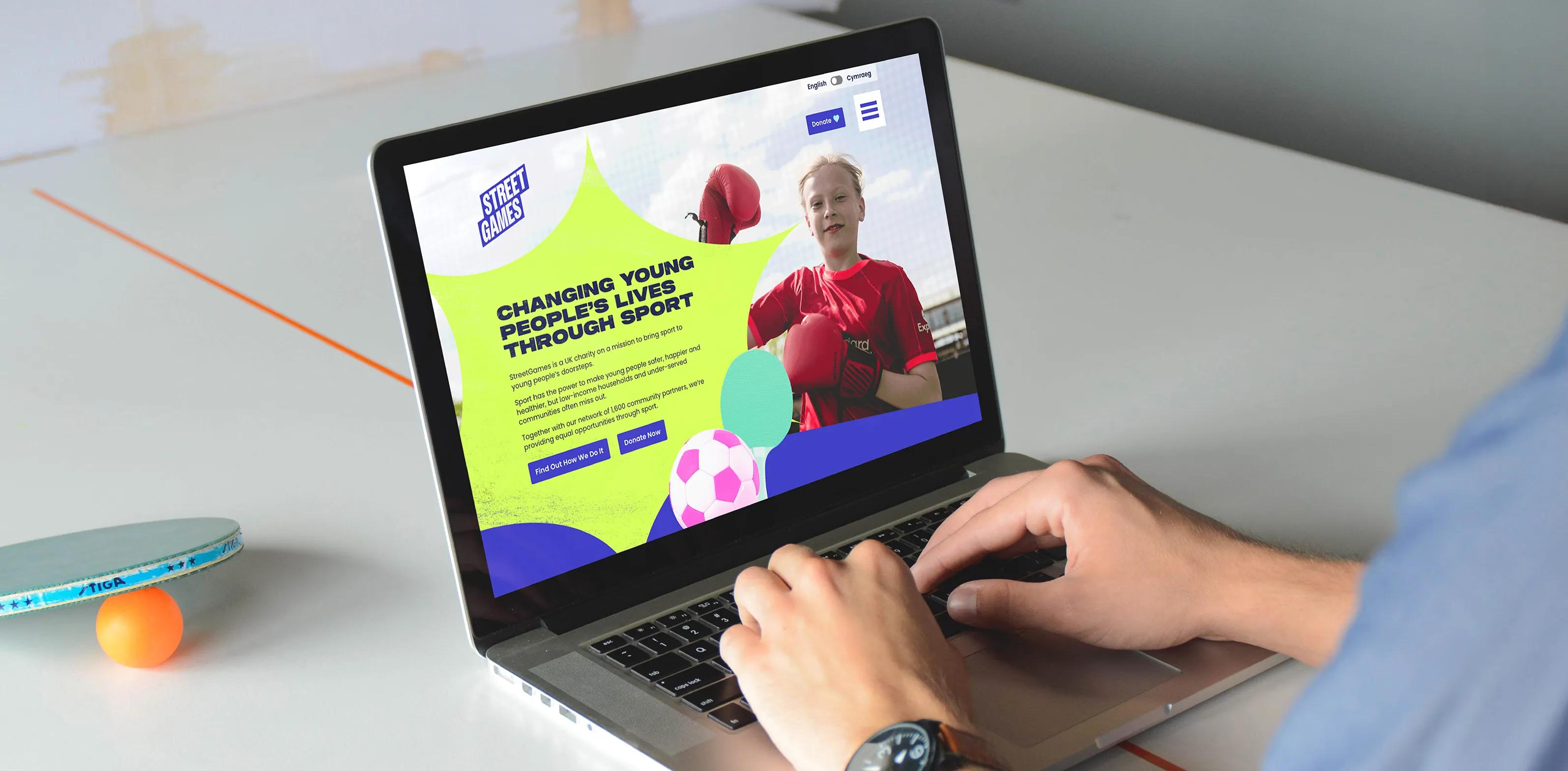 StreetGames homepage of website