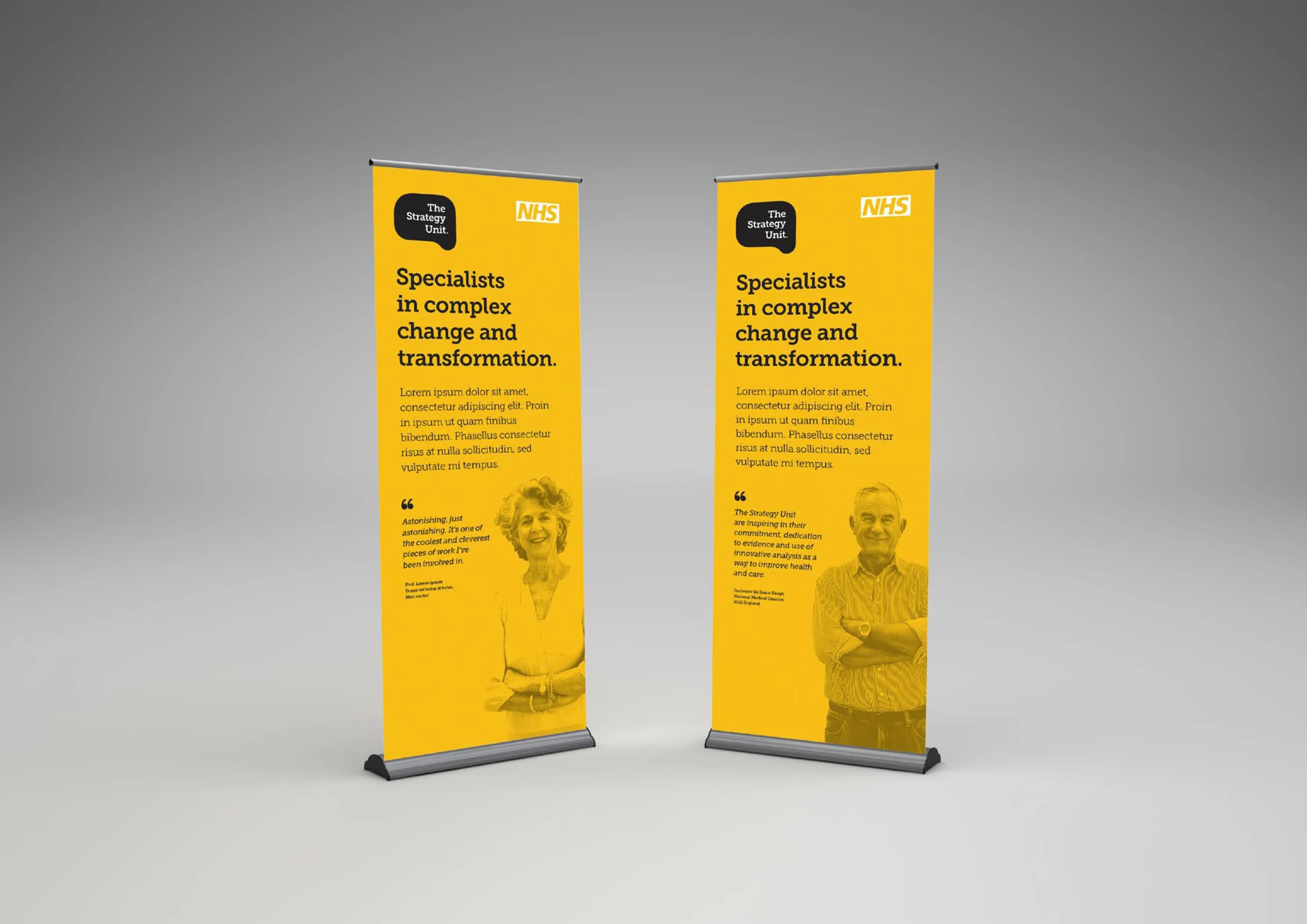 Two roller banners