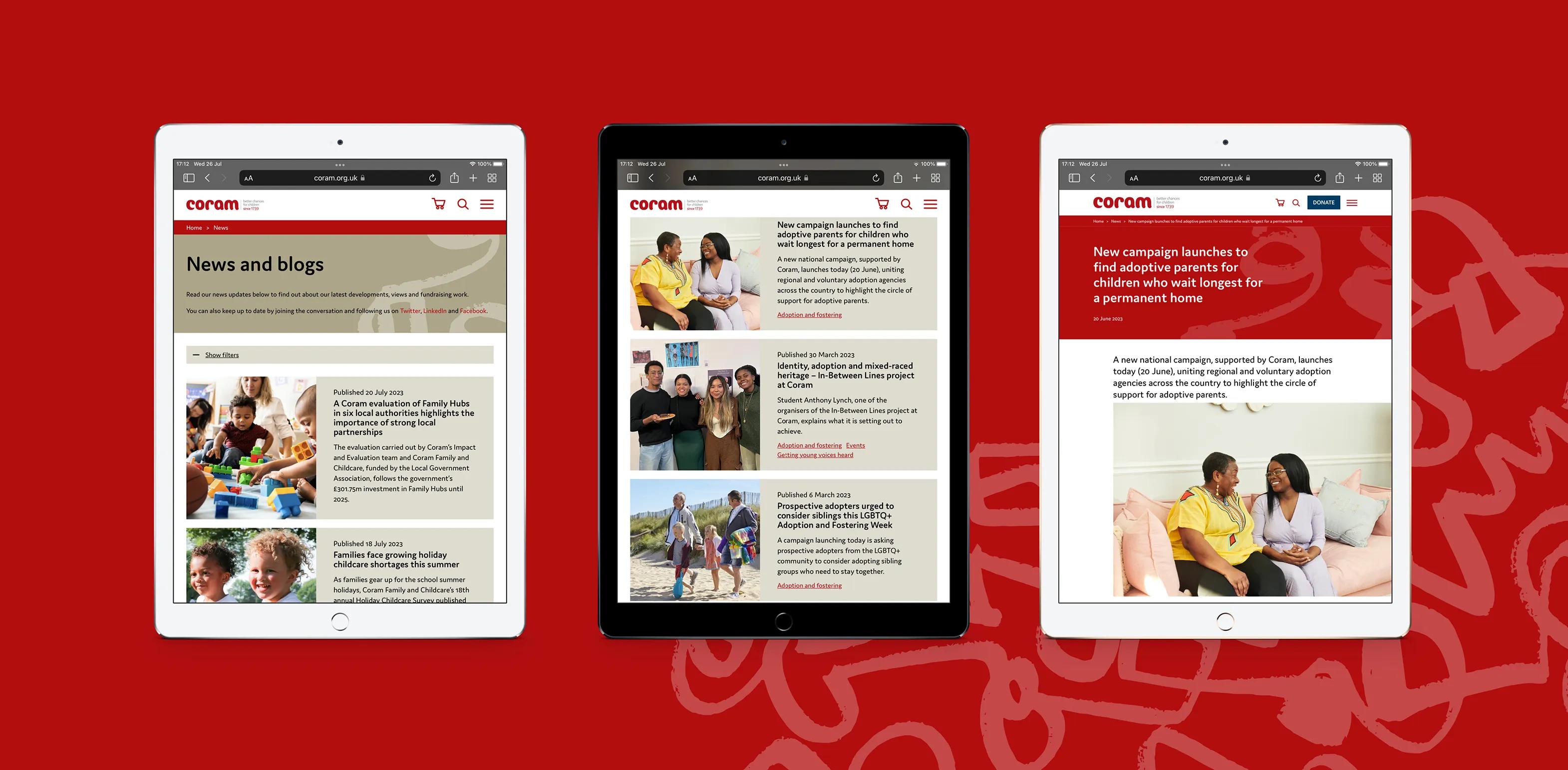 Three ipads mockups