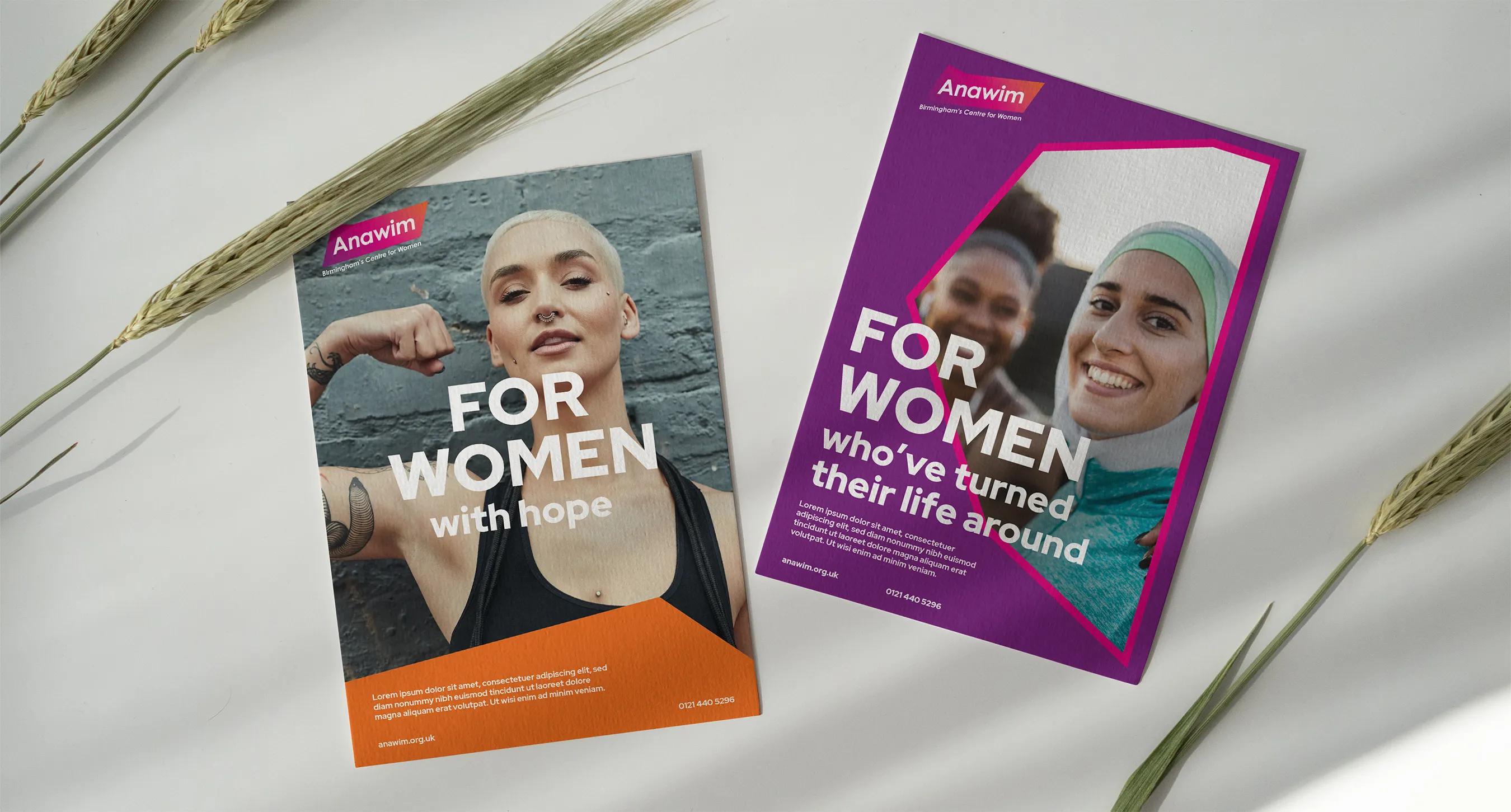 Two branded cards