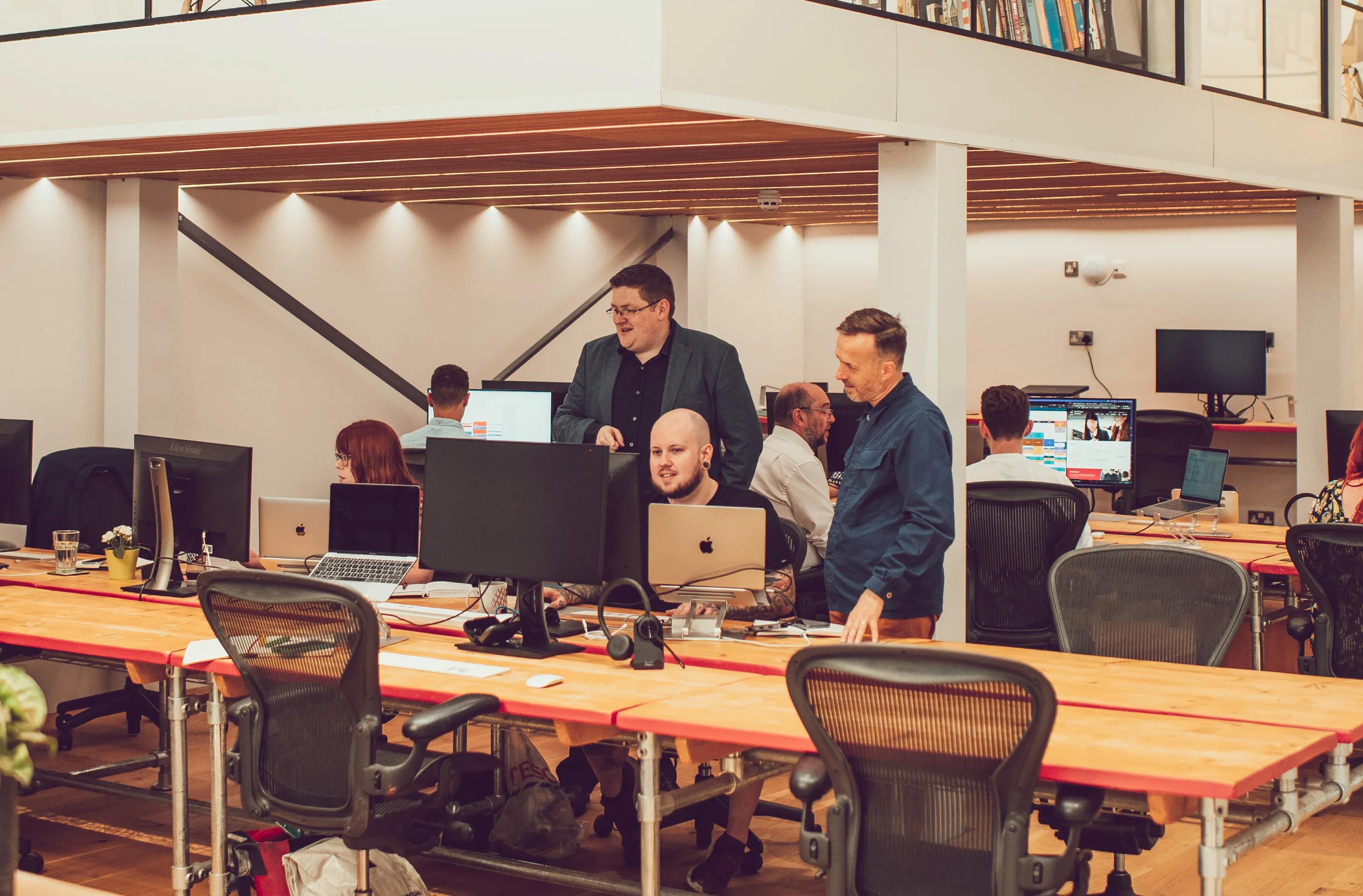 People working in the office