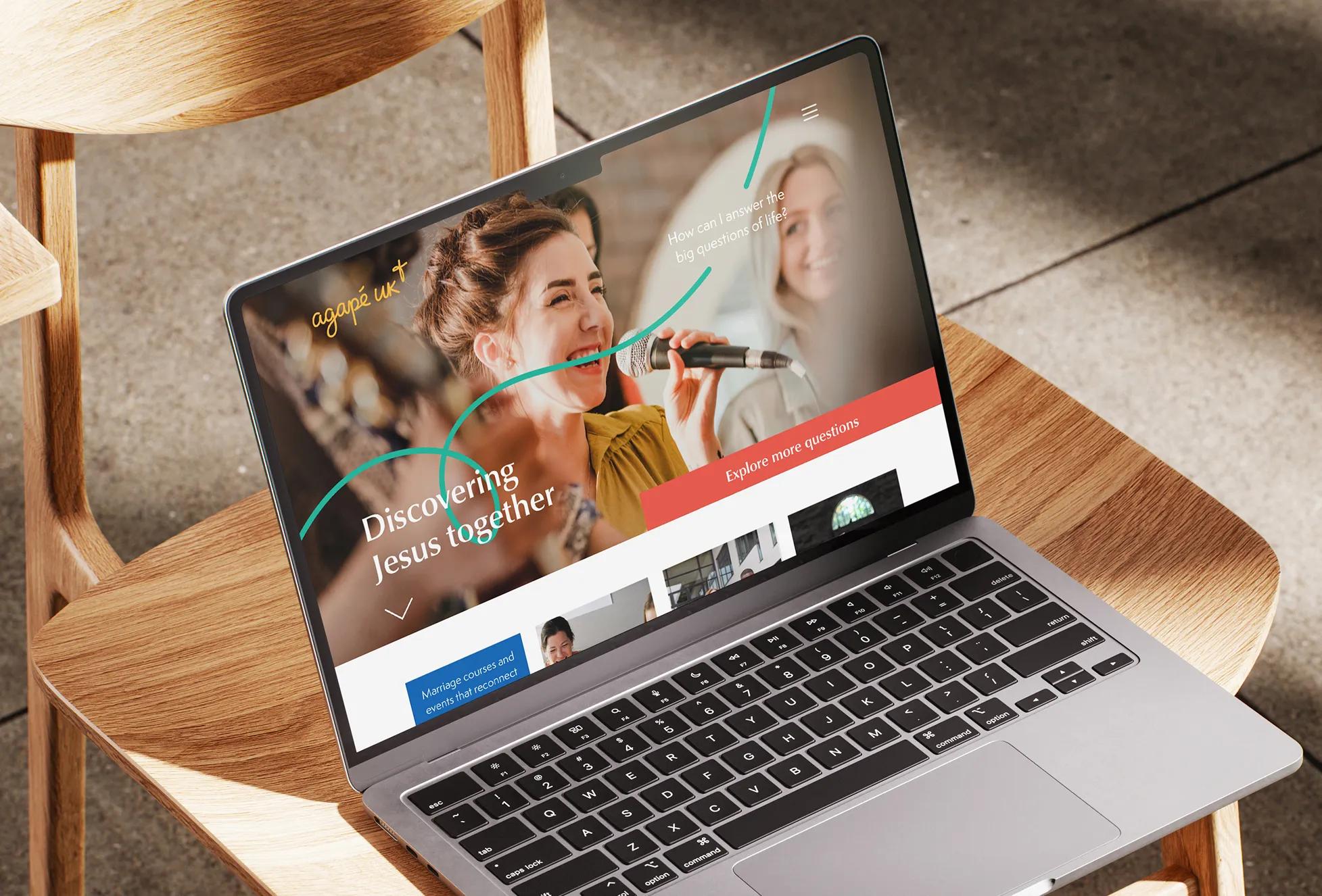 Agape website homepage