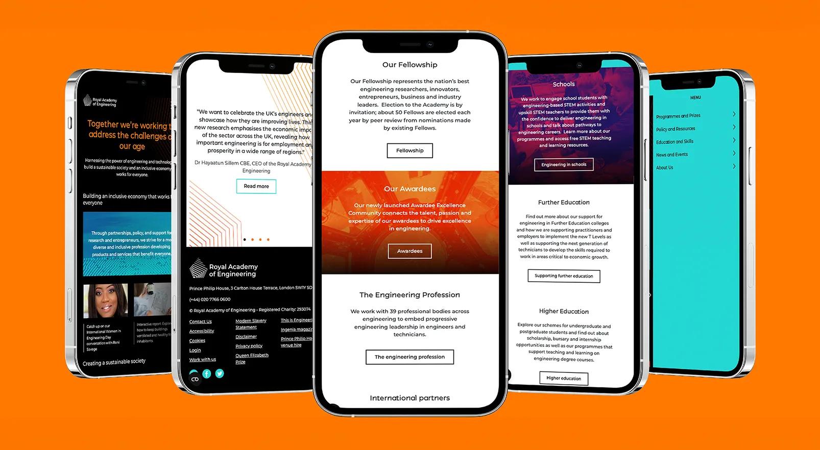 RAE website on mobiles