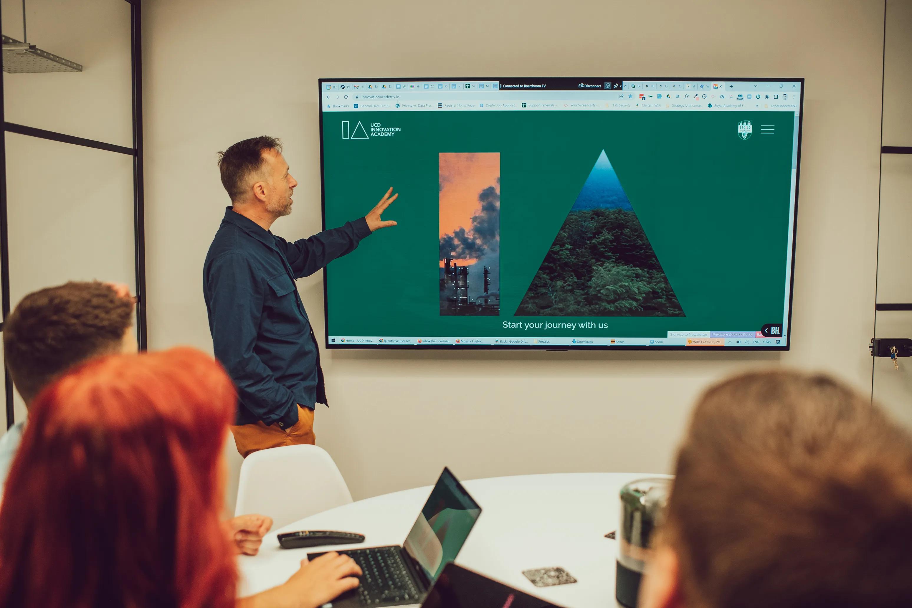Ollie doing a presentation