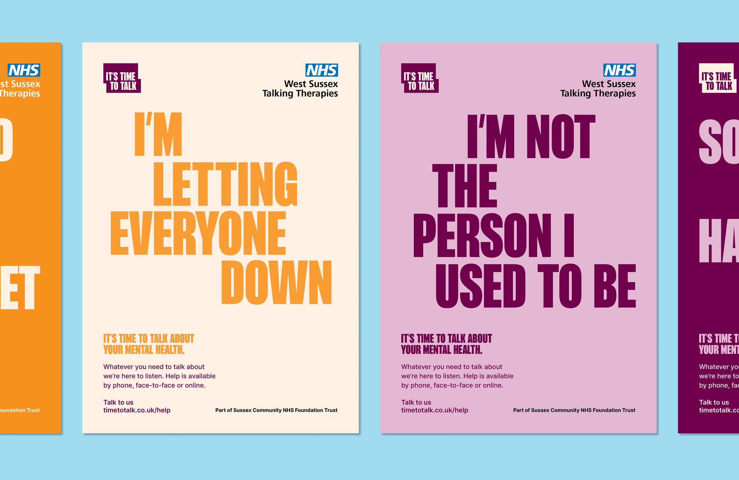 Series of posters for time to talk