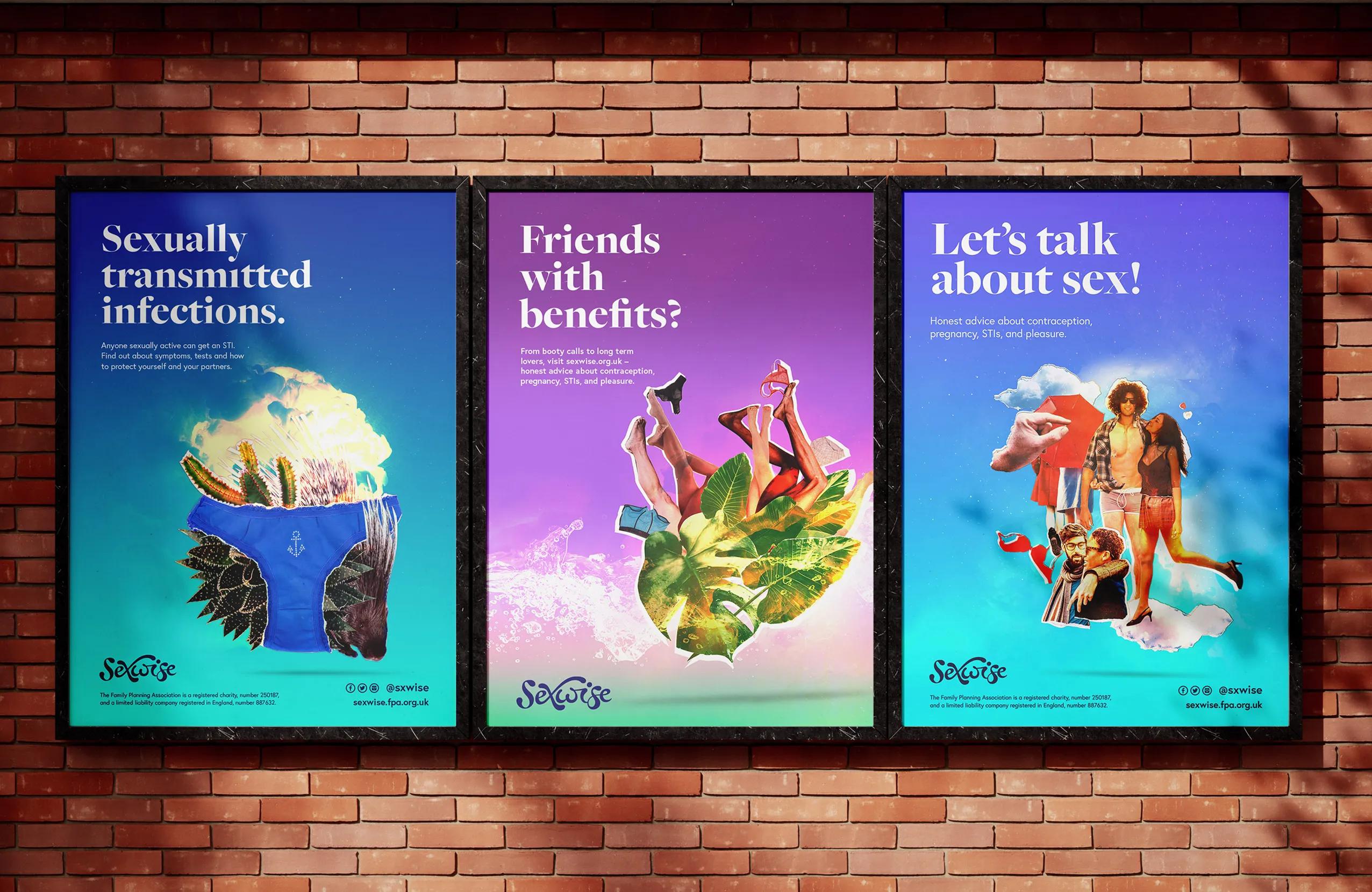 Set of three posters for sexwise