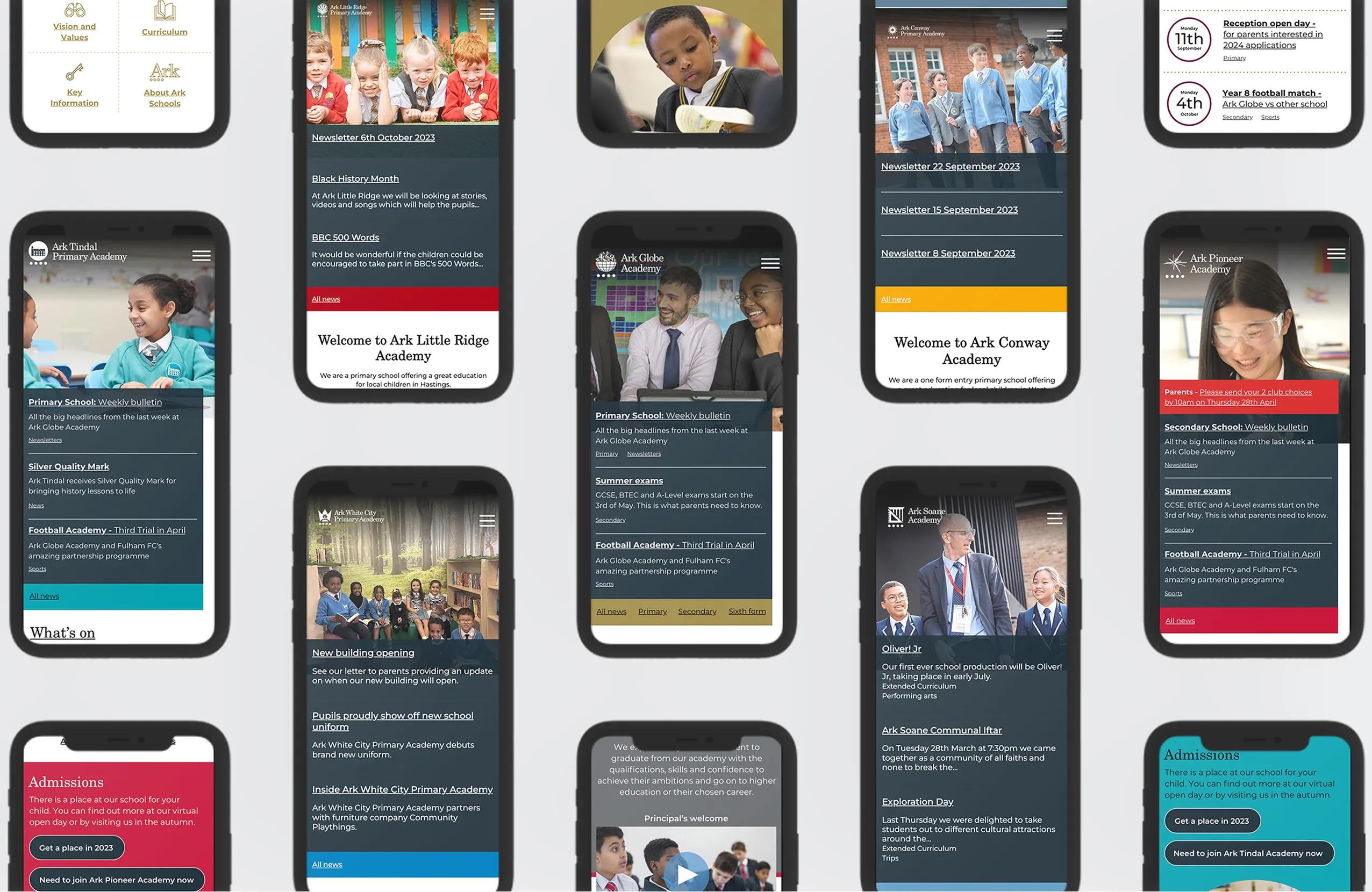 Ark Schools website design