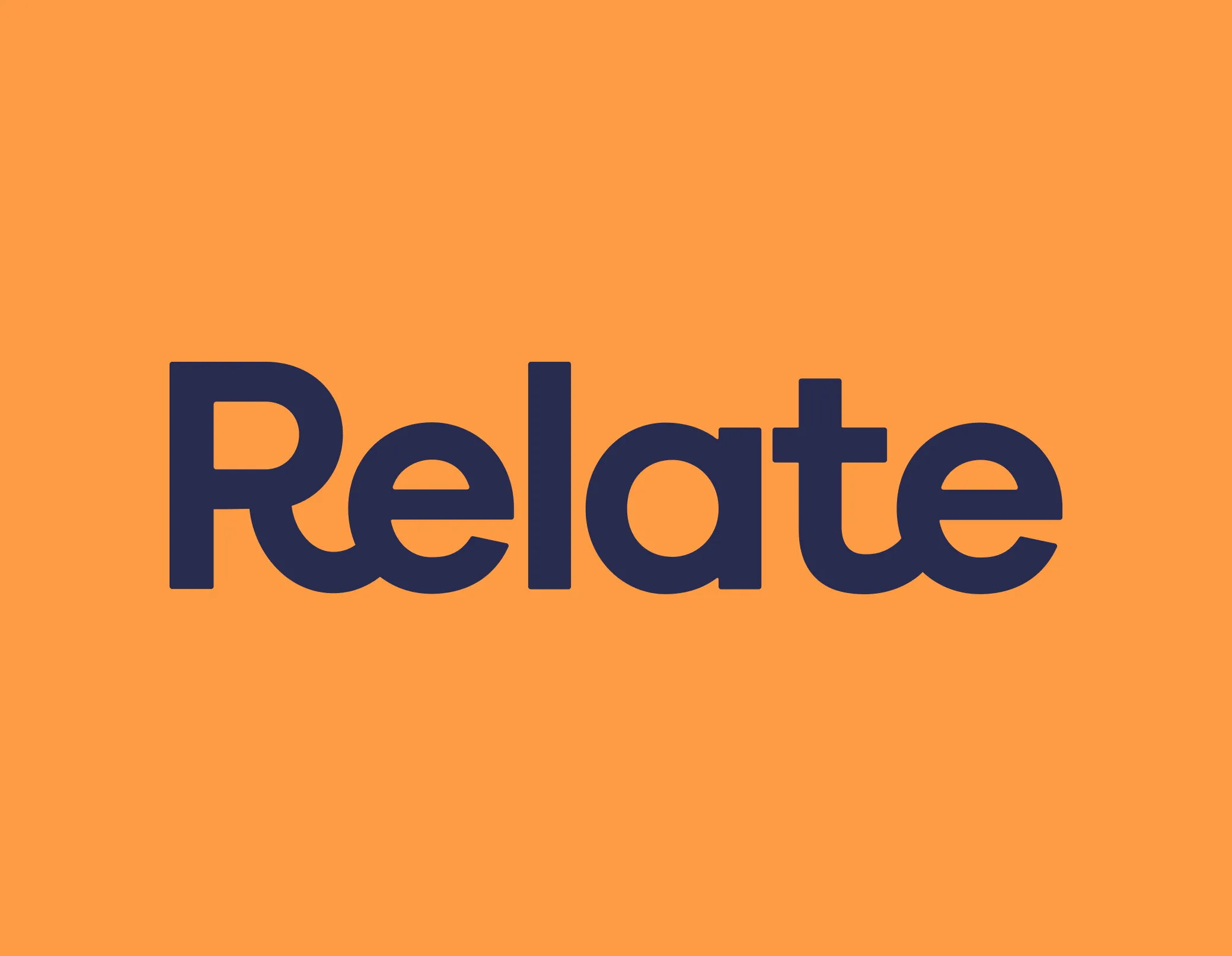 Relate logo on an orange background