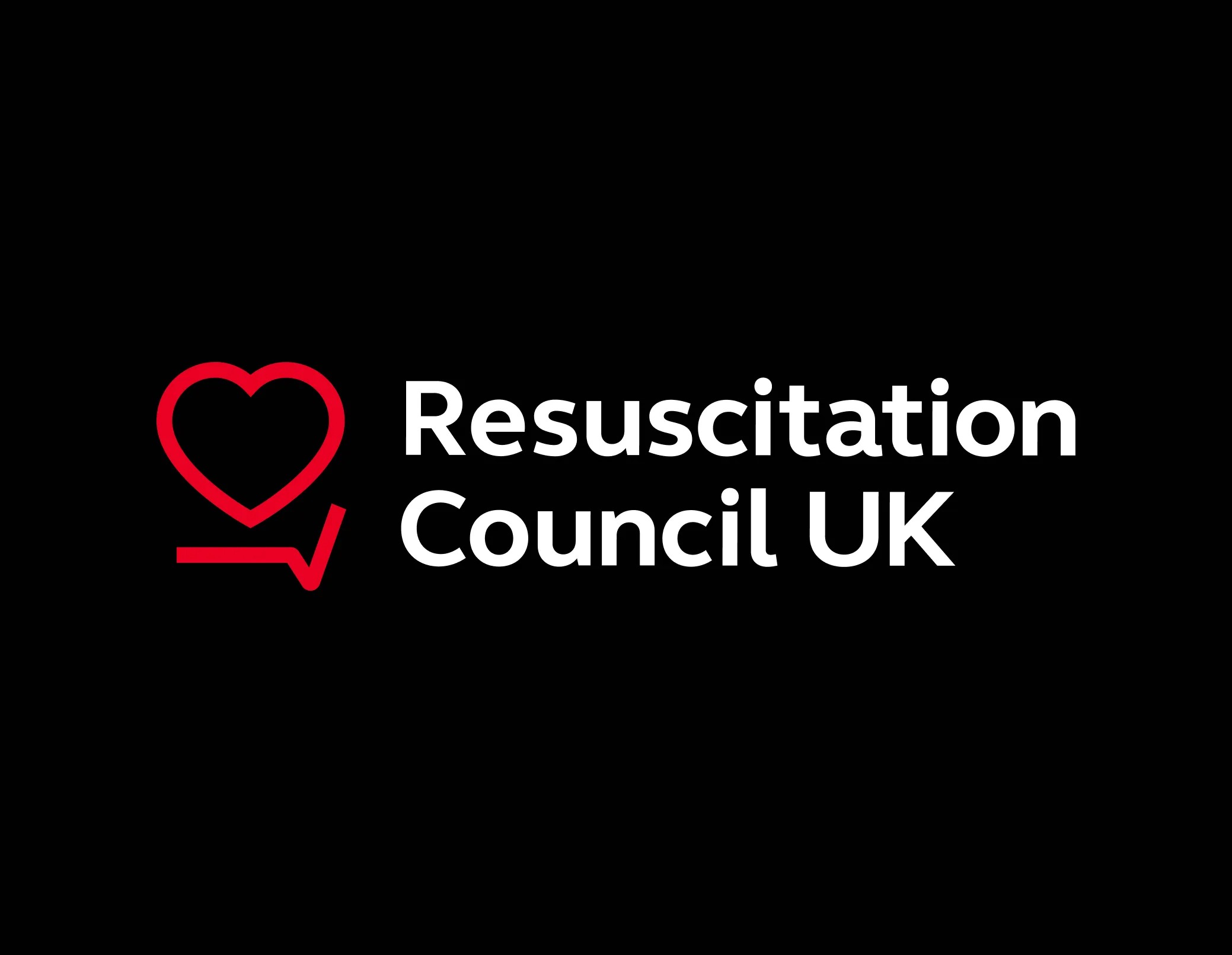 resuscitation council uk logo on a black background