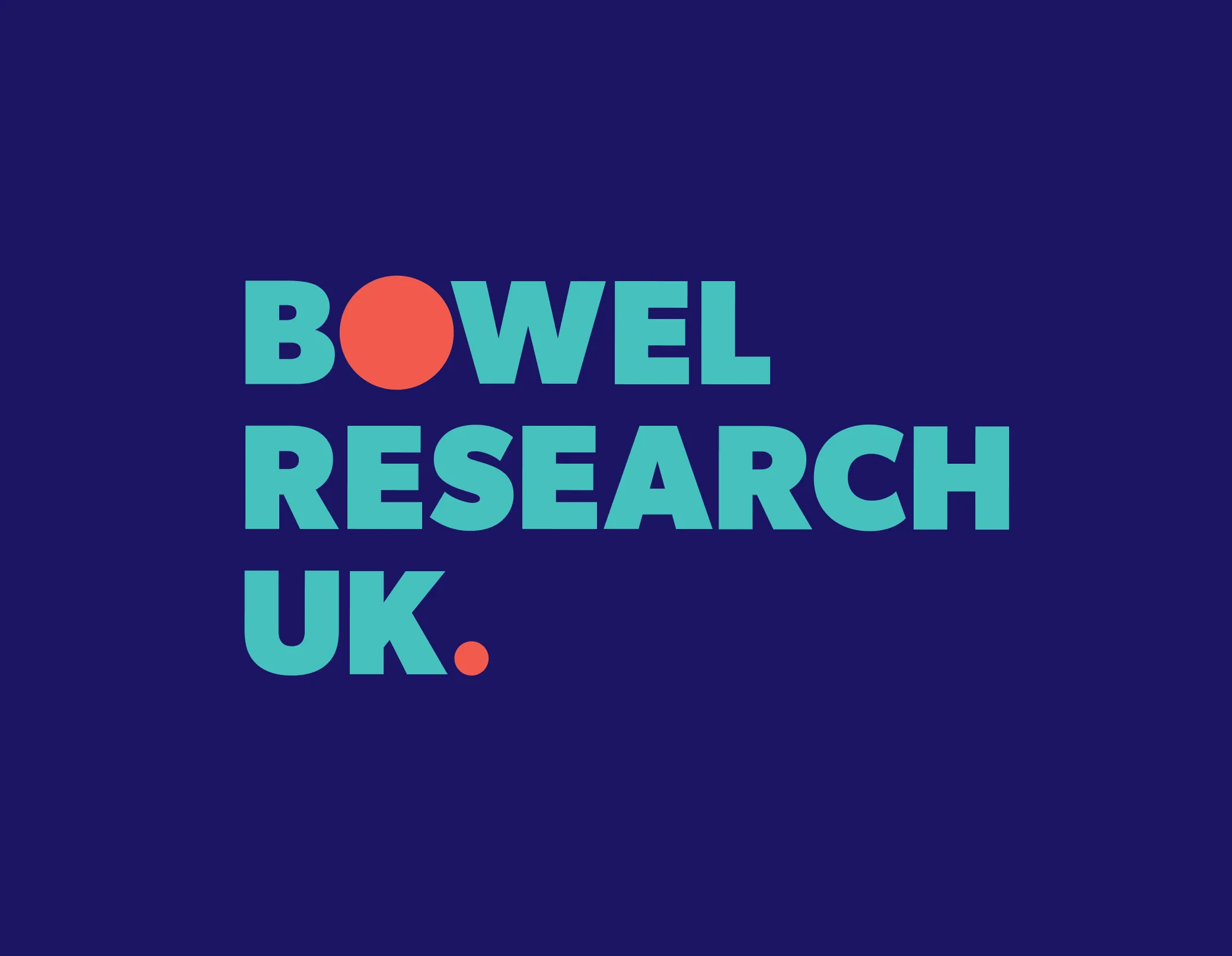 bowel research uk logo on a navy blue background
