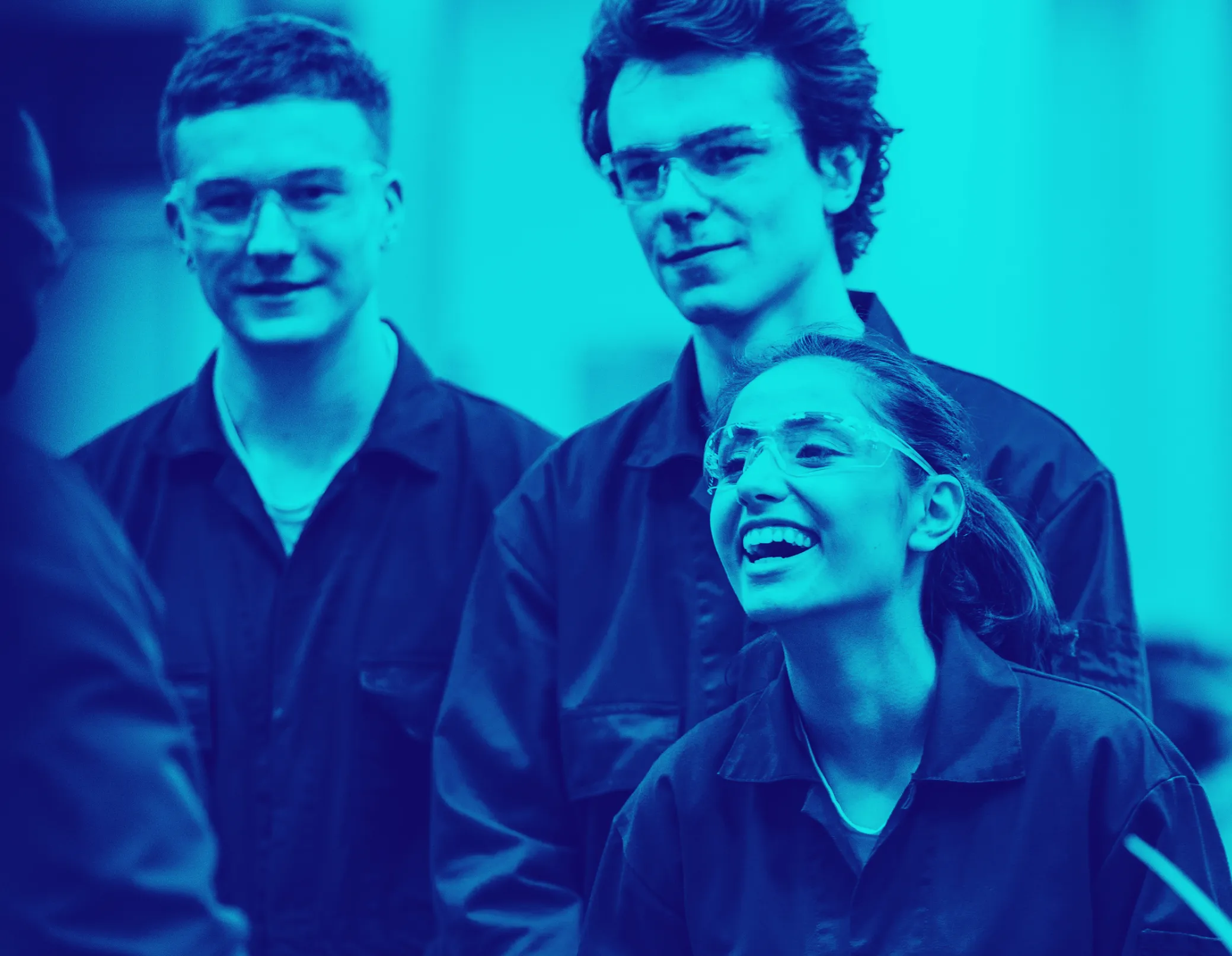 students laughing and smiling