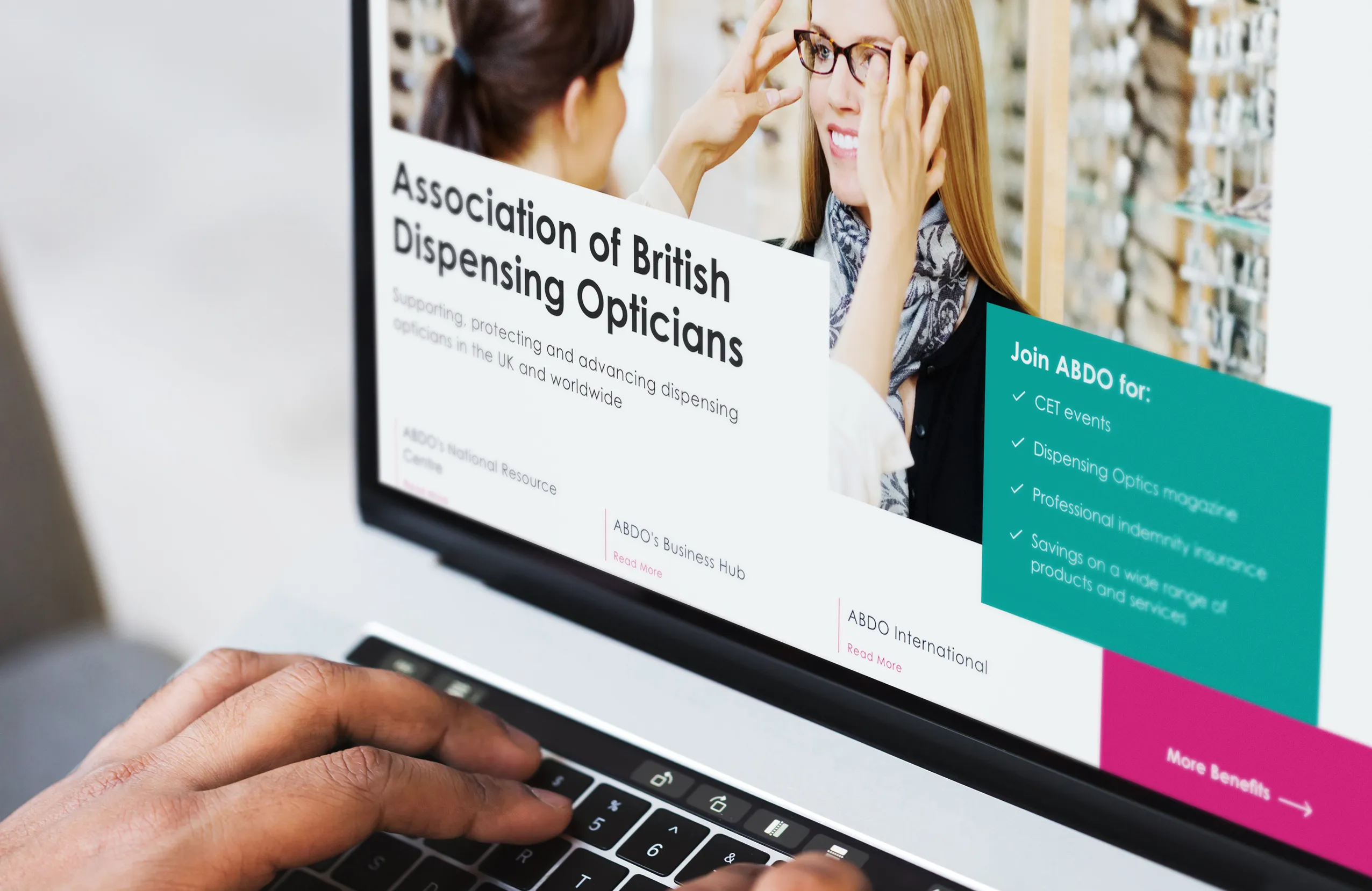 Homepage for the ABDO website